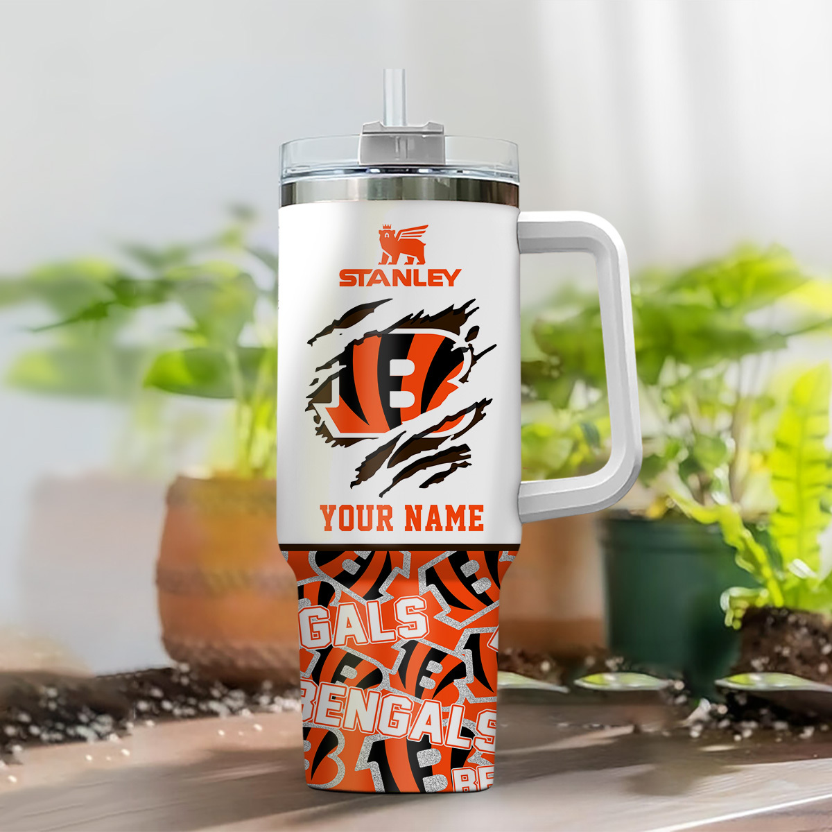 Cincinnati Bengals NFL Custom Stanley Cup 40 oz 30 oz Tumbler With Handle