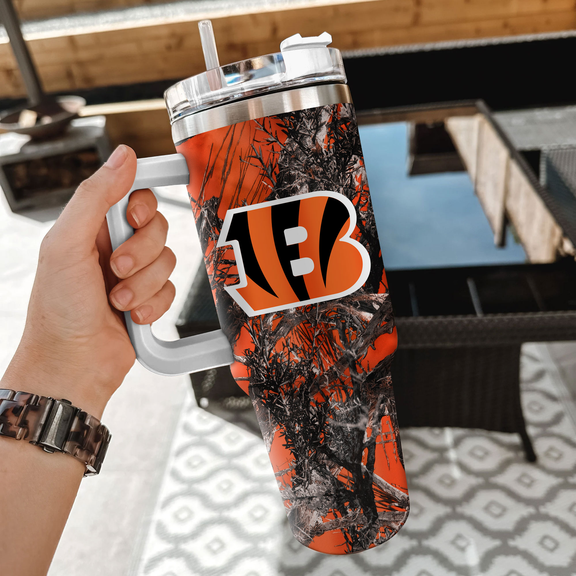 Cincinnati Bengals NFL Hunting Custom Stanley Cup 40 oz 30 oz Tumbler With Handle