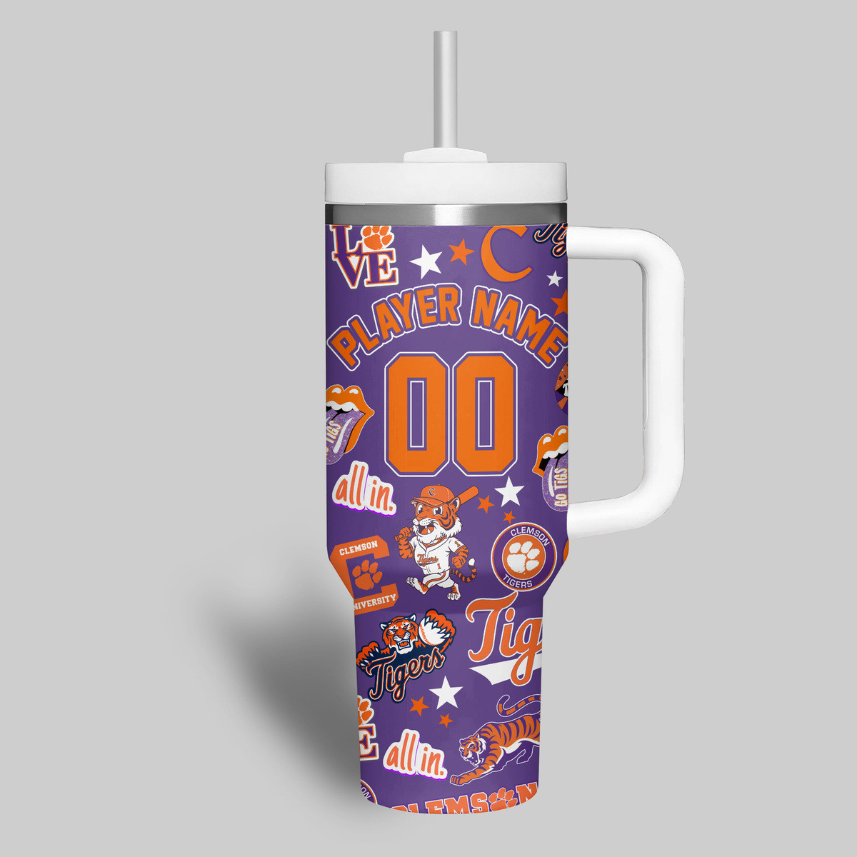 Clemson Tigers basketball NCAA Custom Stanley Cup 40 oz 30 oz Tumbler With Handle
