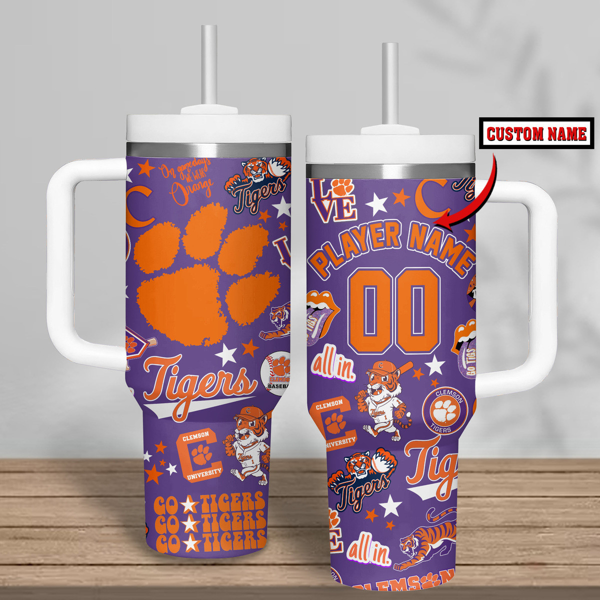 Clemson Tigers basketball NCAA Custom Stanley Cup 40 oz 30 oz Tumbler With Handle