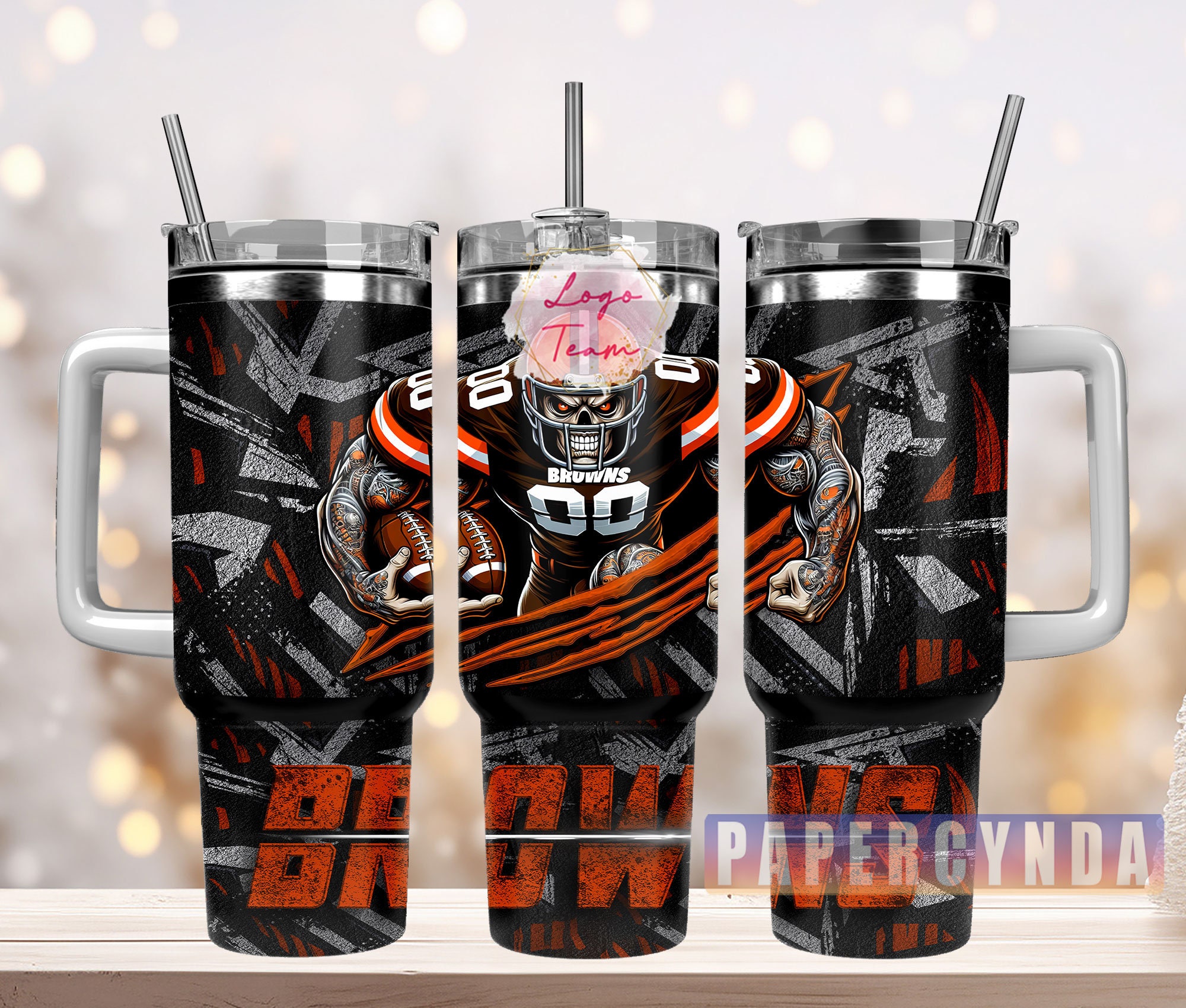Cleveland Browns Custom Stanley Cup 40 oz 30 oz Tumbler With Handle