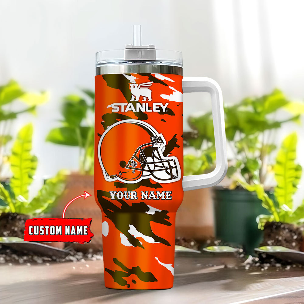 Cleveland Browns NFL Custom Stanley Cup 40 oz 30 oz Tumbler With Handle