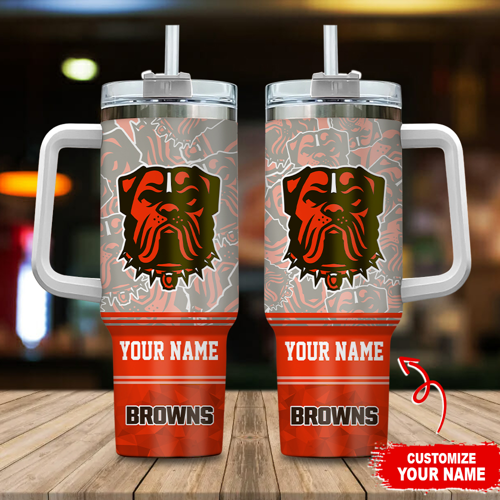 Cleveland Browns NFL Custom Stanley Cup 40 oz 30 oz Tumbler With Handle