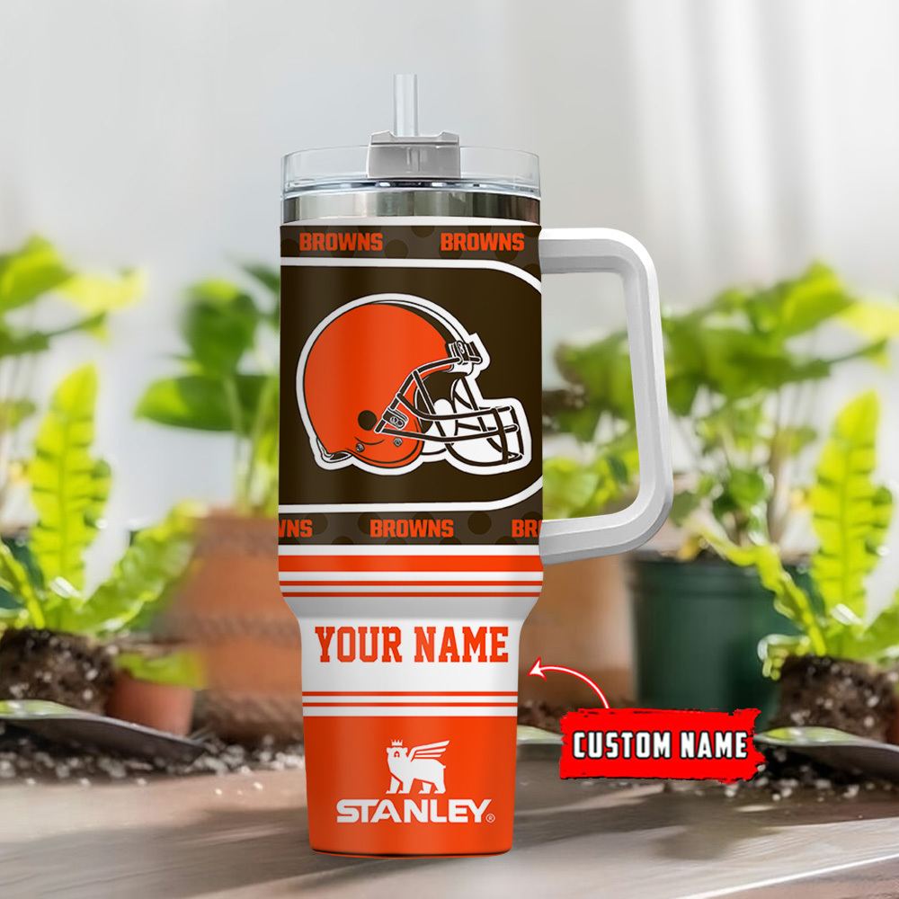 Cleveland Browns NFL Custom Stanley Cup 40 oz 30 oz Tumbler With Handle