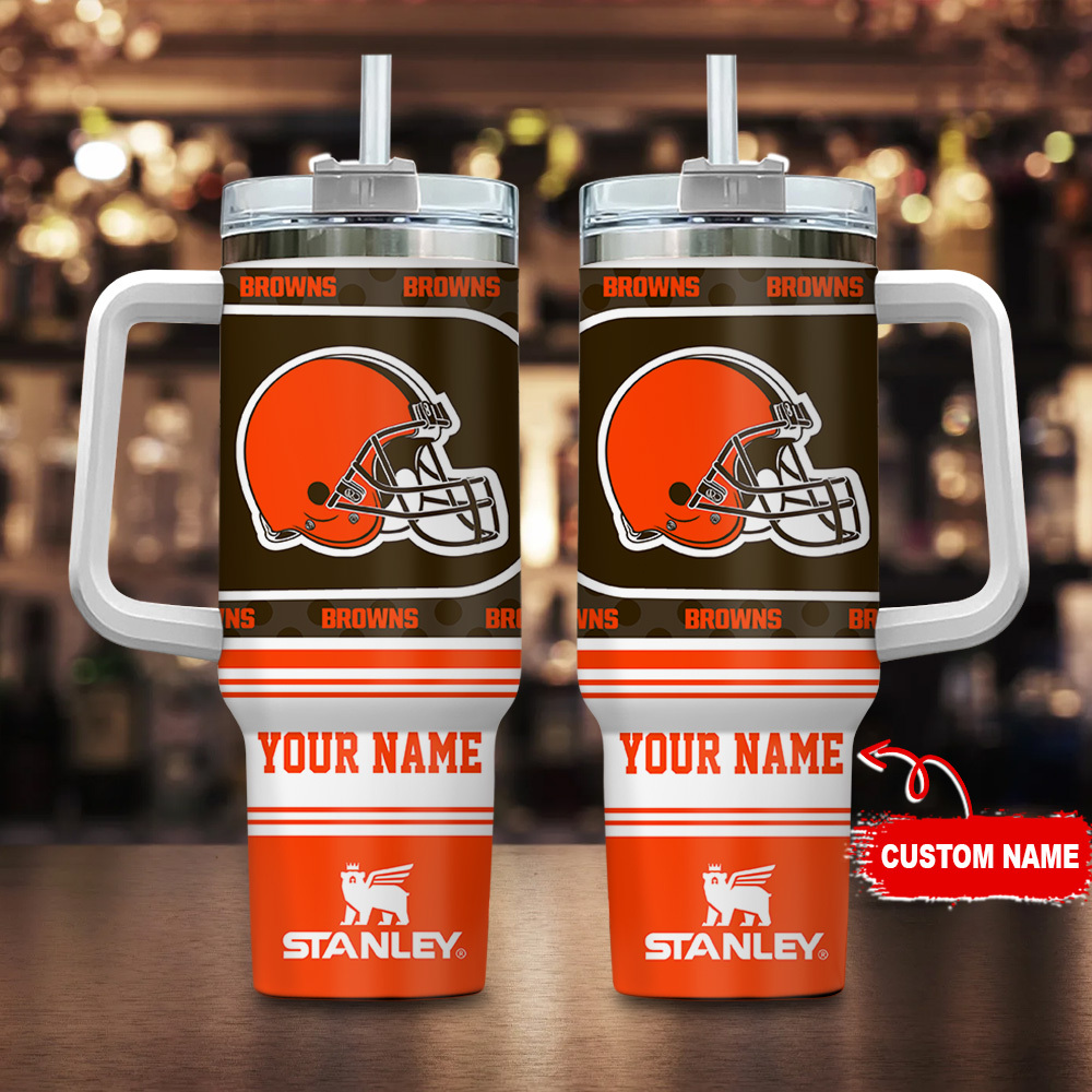 Cleveland Browns NFL Custom Stanley Cup 40 oz 30 oz Tumbler With Handle