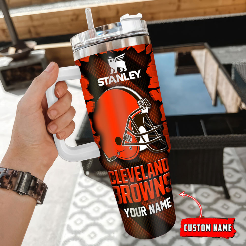 Cleveland Browns NFL Custom Stanley Cup 40 oz 30 oz Tumbler With Handle