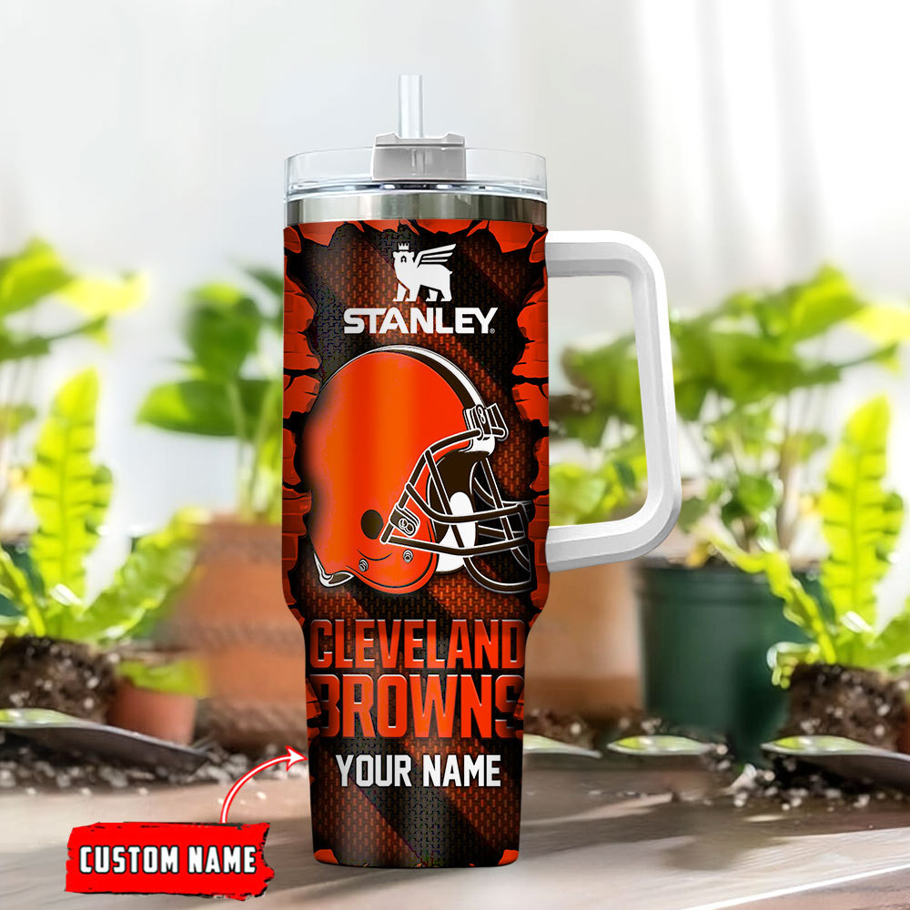 Cleveland Browns NFL Custom Stanley Cup 40 oz 30 oz Tumbler With Handle