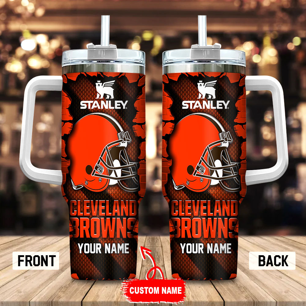 Cleveland Browns NFL Custom Stanley Cup 40 oz 30 oz Tumbler With Handle