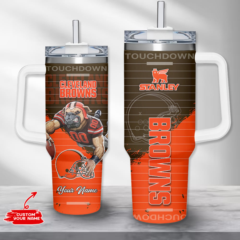 Cleveland Browns NFL Custom Stanley Cup 40 oz 30 oz Tumbler With Handle