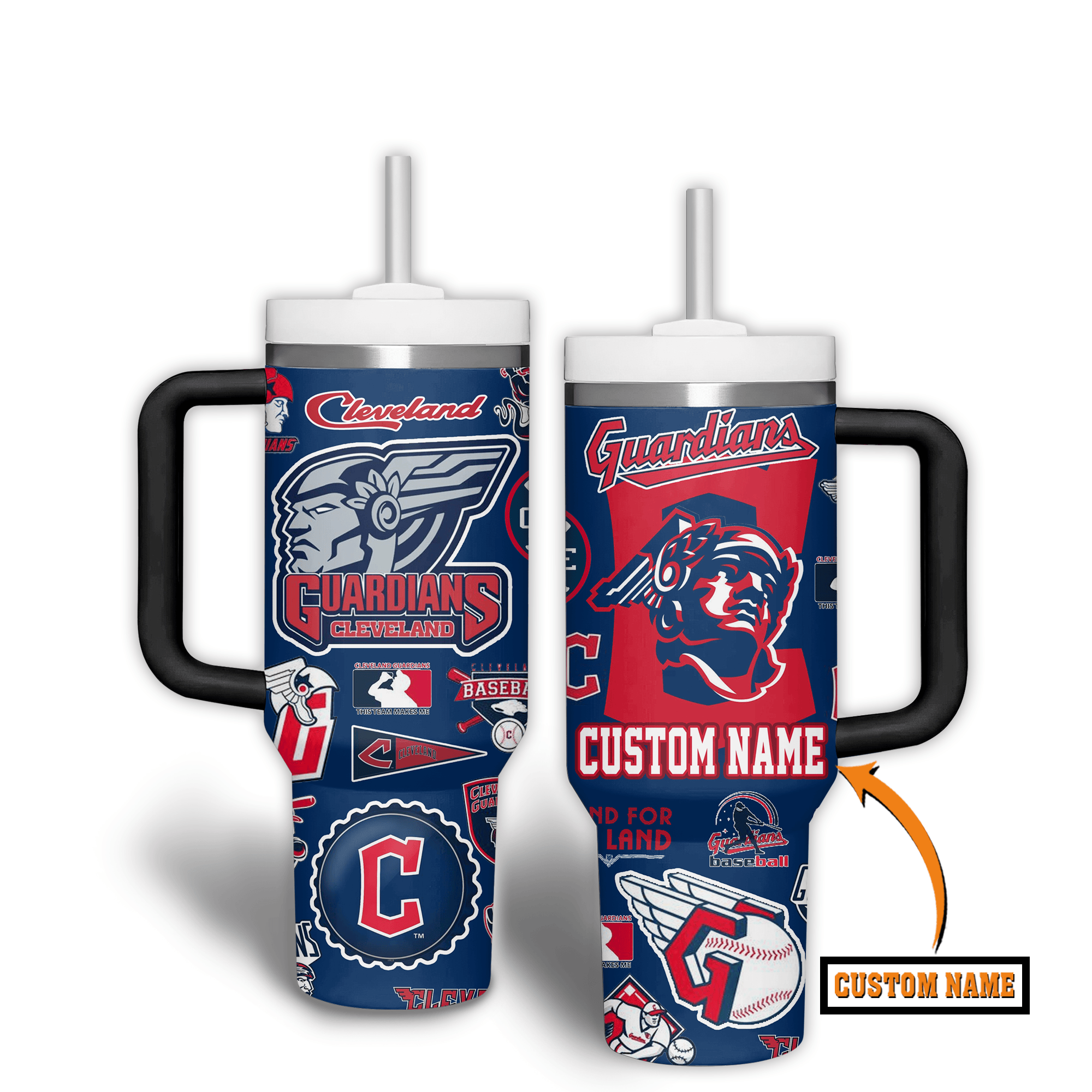 Cleveland Guardians MLB Custom Stanley Cup 40 oz 30 oz Tumbler With Handle