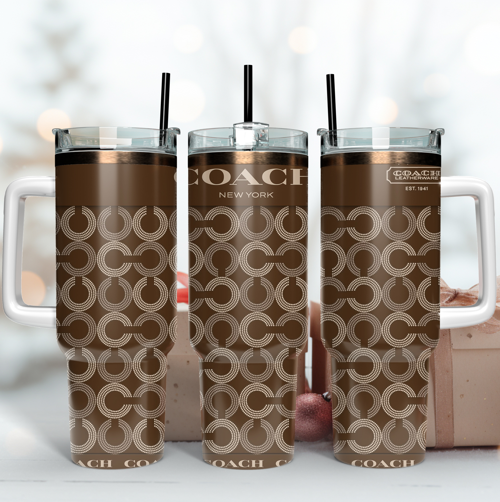 Coach New York Logo Custom Stanley Cup 40 oz 30 oz Tumbler With Handle