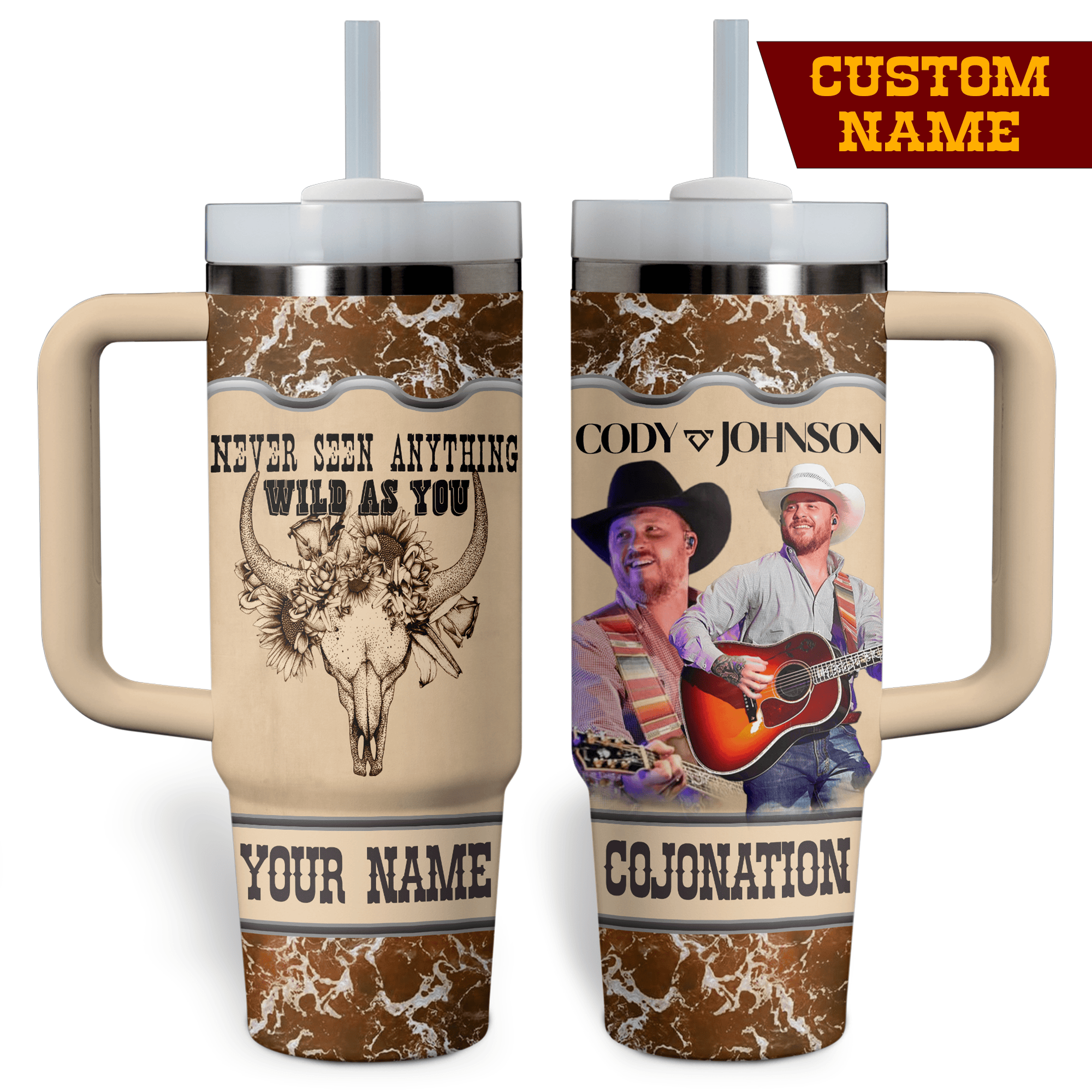Cody Johnson Music Custom Stanley Cup 40 oz 30 oz Tumbler With Handle
