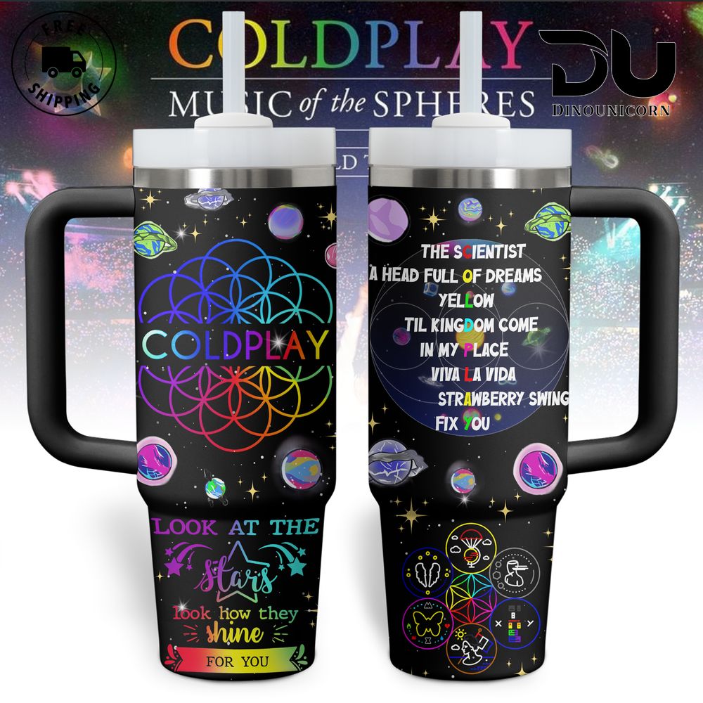 Coldplay Music Custom Stanley Cup 40 oz 30 oz Tumbler With Handle