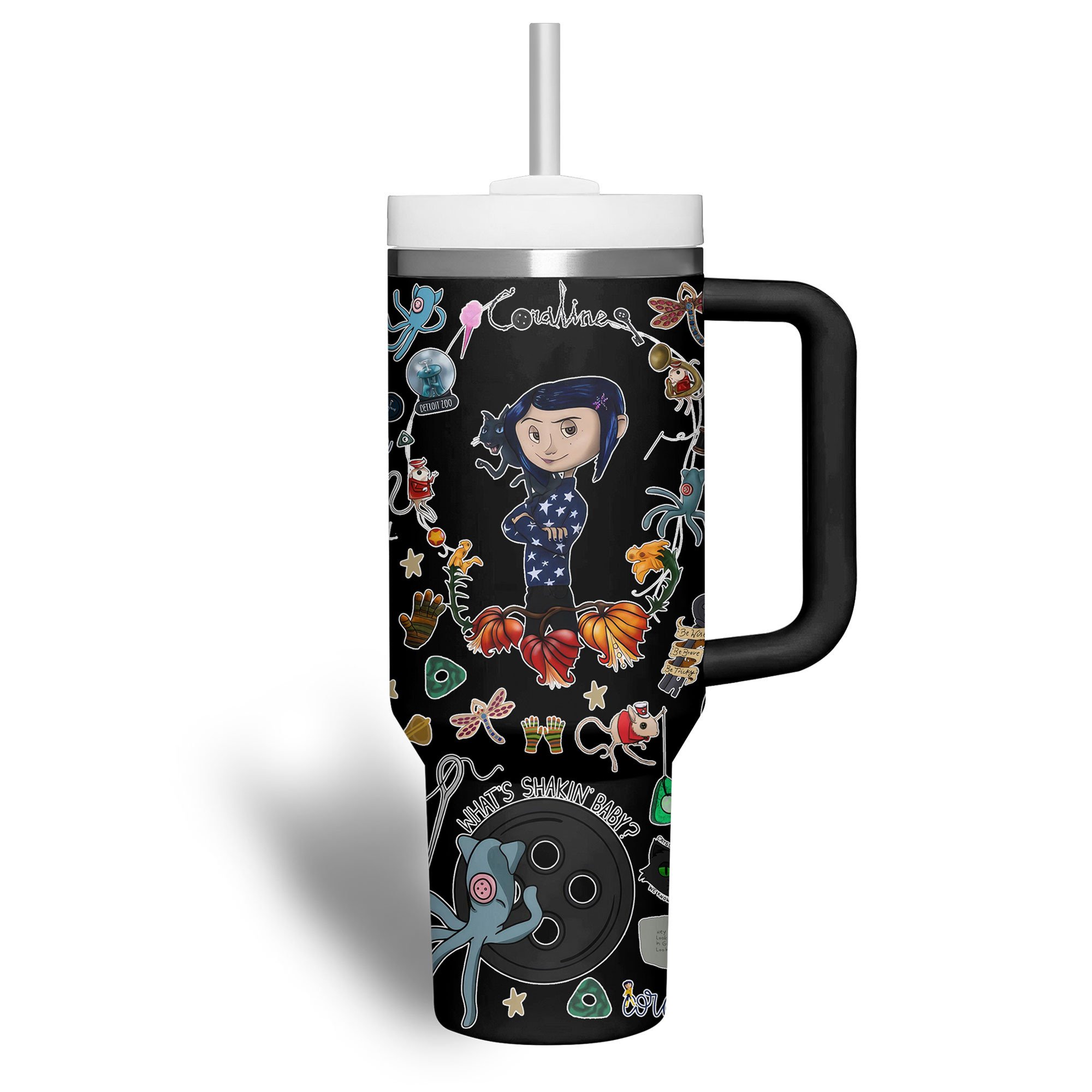 Coraline Cartoon Custom Stanley Cup 40 oz 30 oz Tumbler With Handle