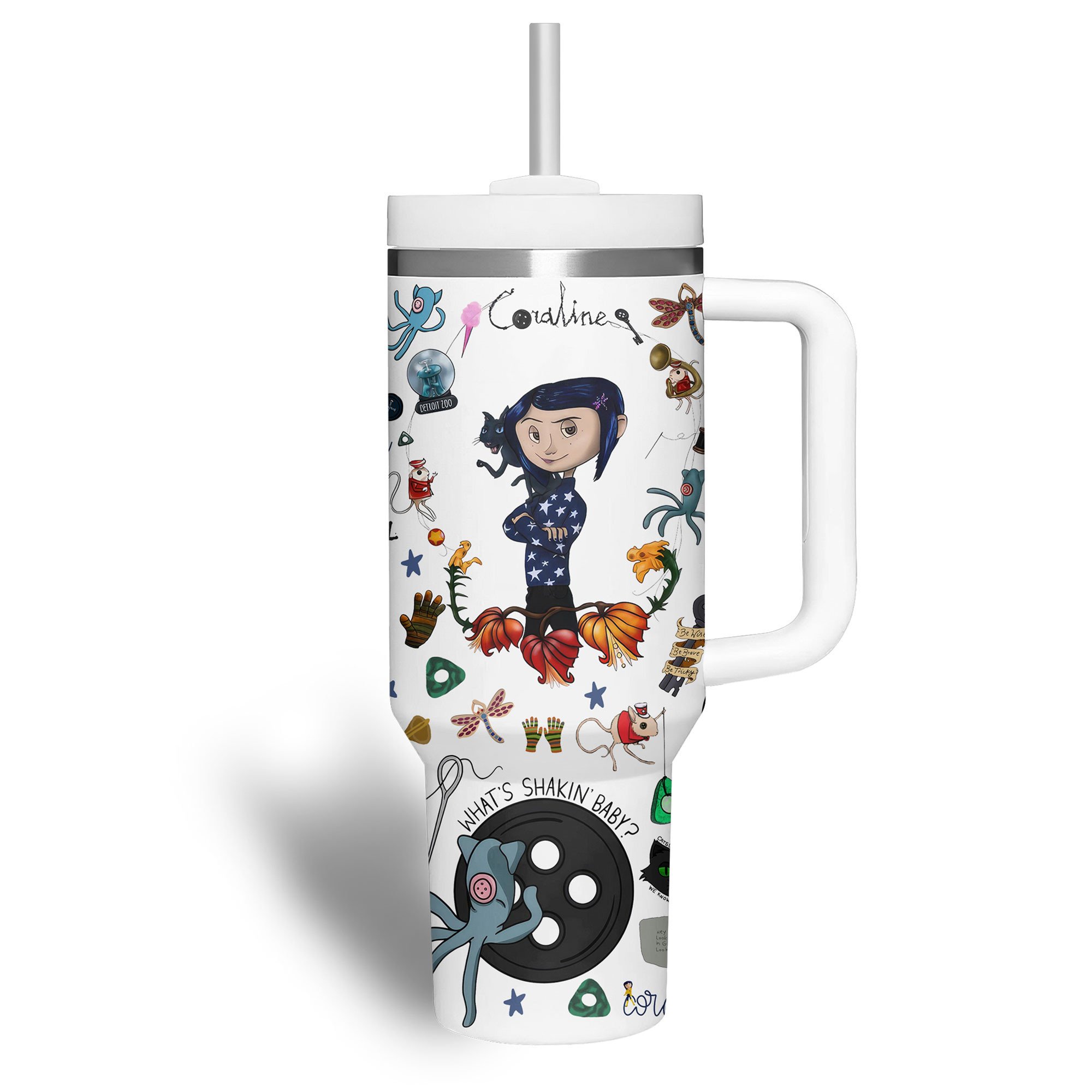 Coraline Cartoon Custom Stanley Cup 40 oz 30 oz Tumbler With Handle