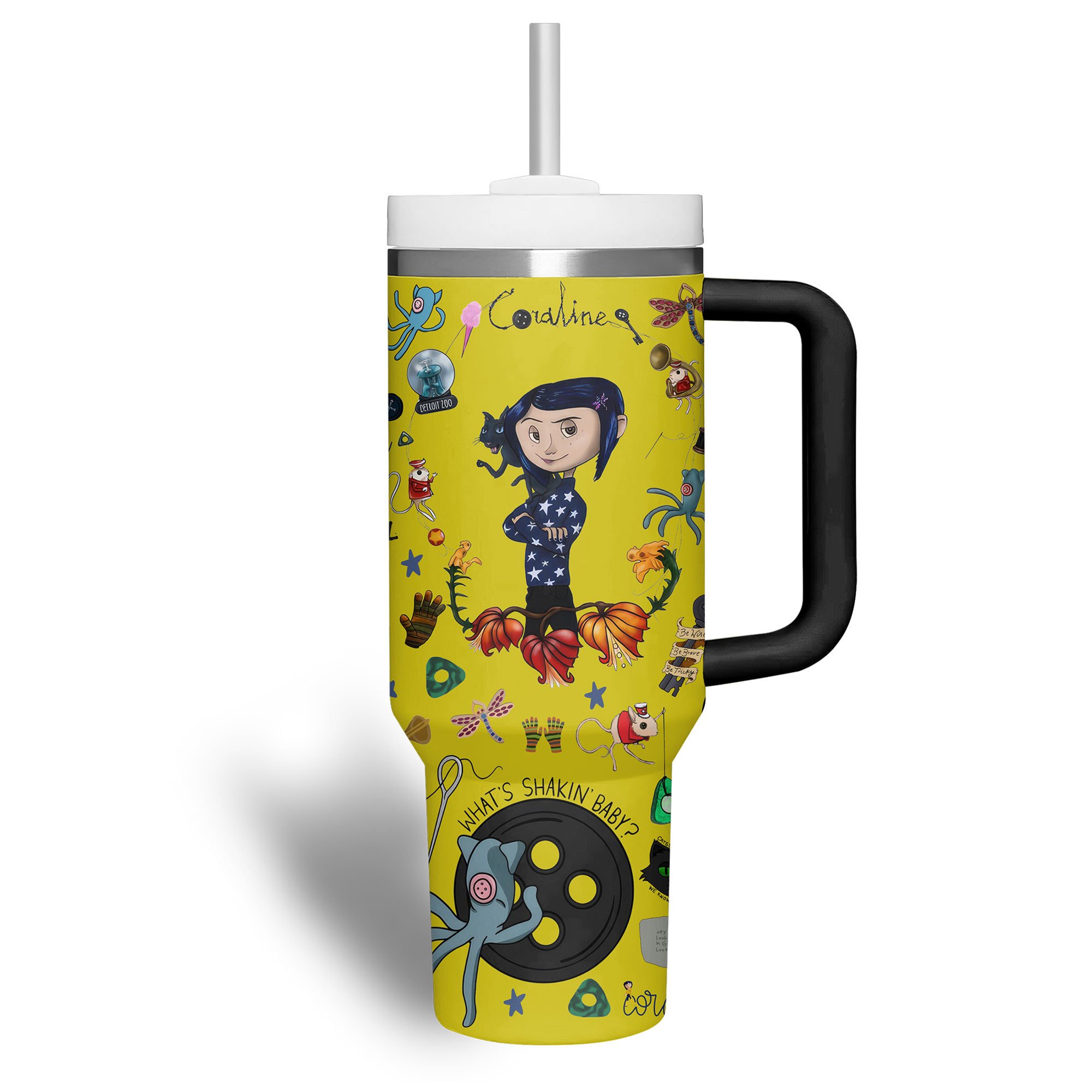 Coraline Cartoon Custom Stanley Cup 40 oz 30 oz Tumbler With Handle