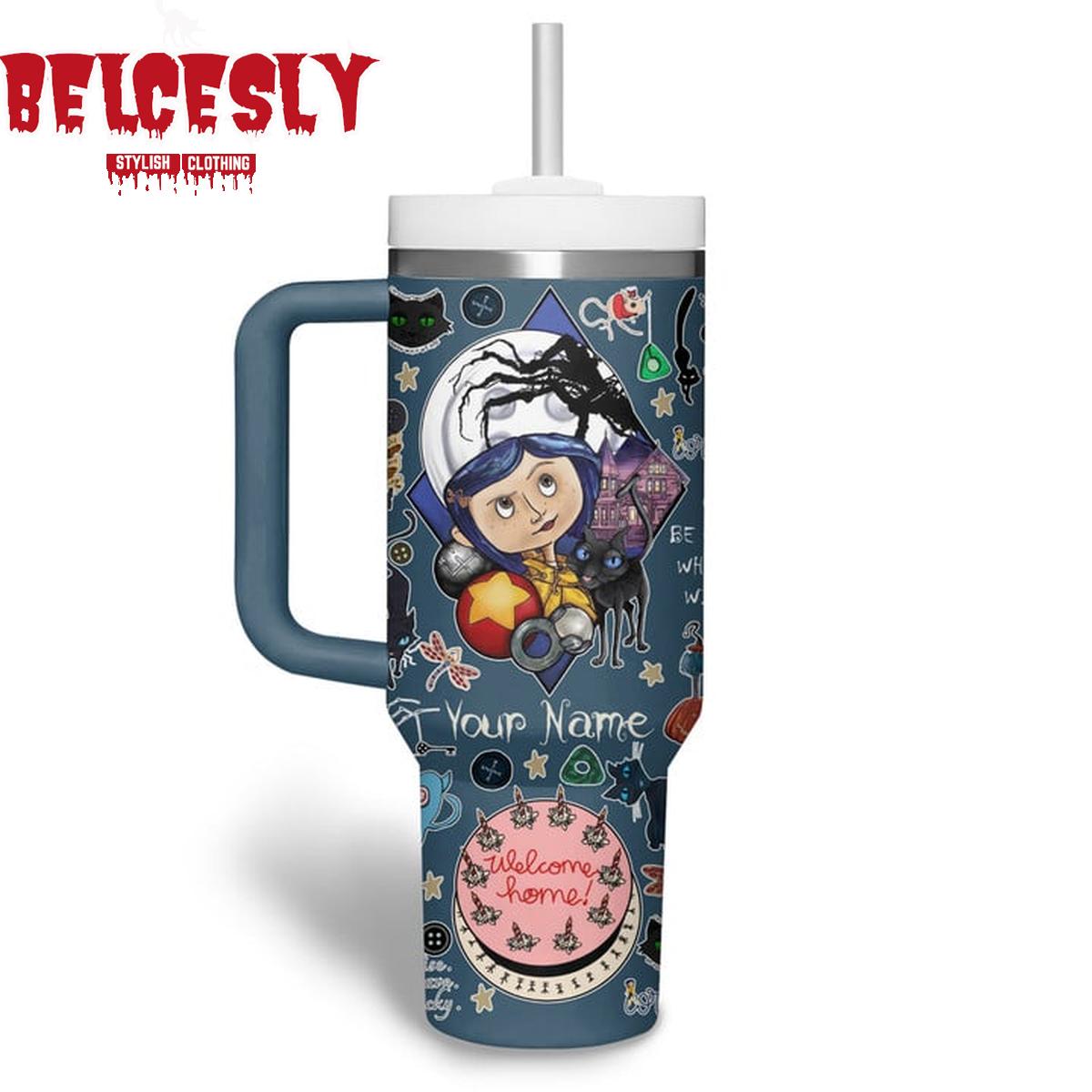 Coraline Cartoon Custom Stanley Cup 40 oz 30 oz Tumbler With Handle