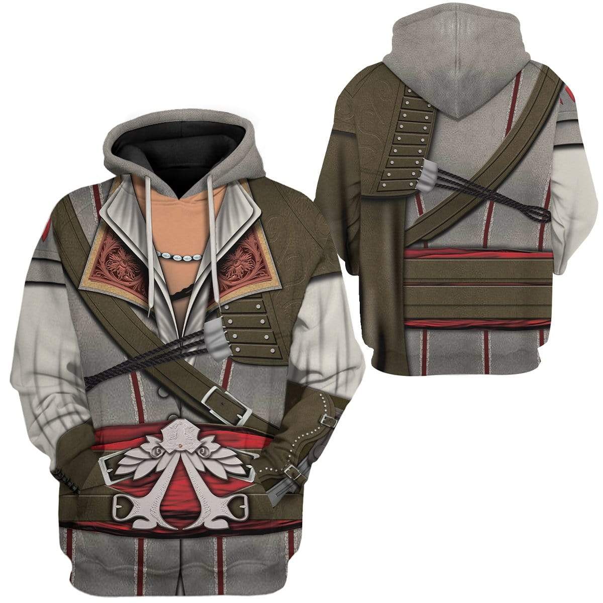 Cosplay Assassin Creed Ezio Auditore Costume Hoodie Sweatshirt T-Shirt Sweatpants Tracksuit - Stormmerch Exclusive