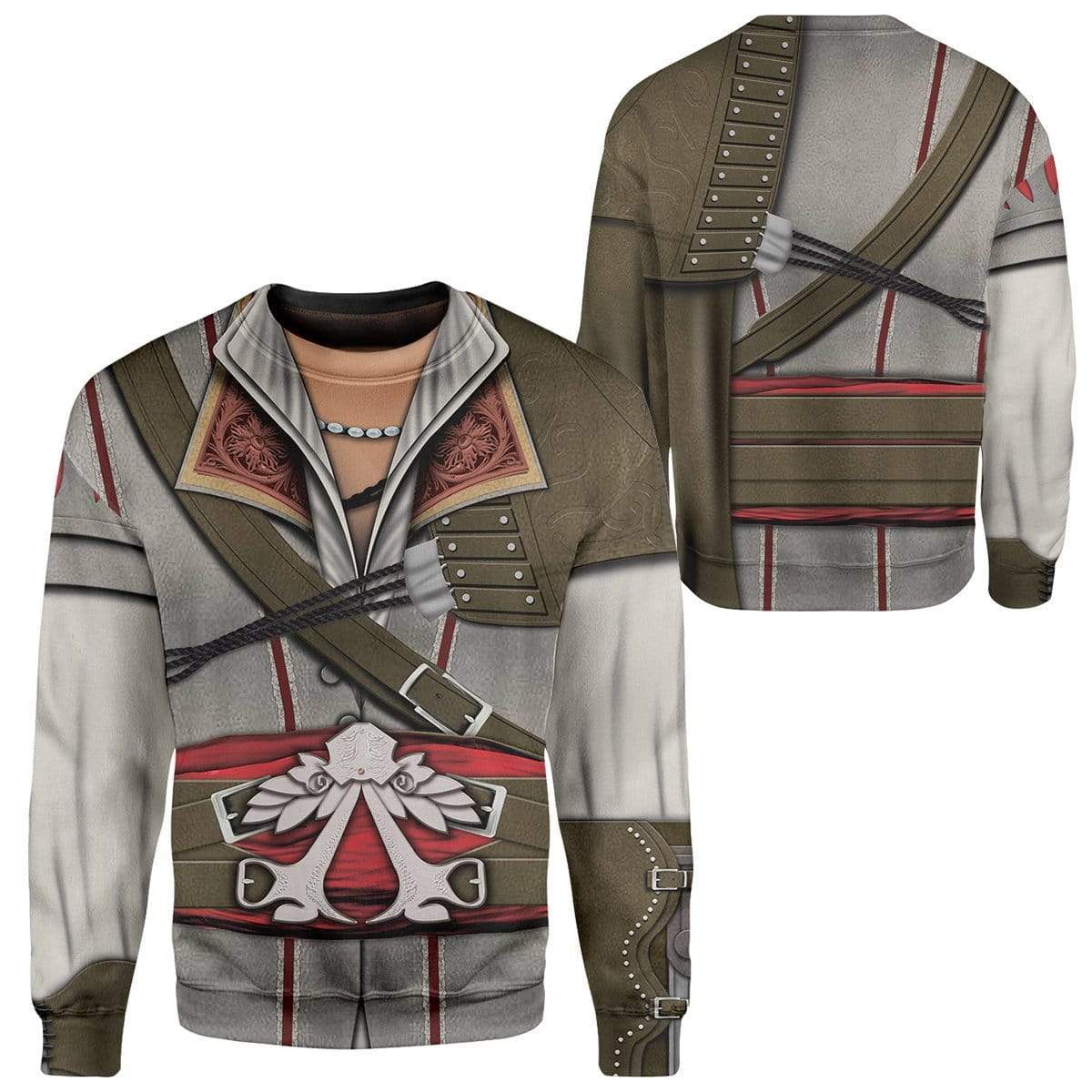 Cosplay Assassin Creed Ezio Auditore Costume Hoodie Sweatshirt T-Shirt Sweatpants Tracksuit - Stormmerch Exclusive