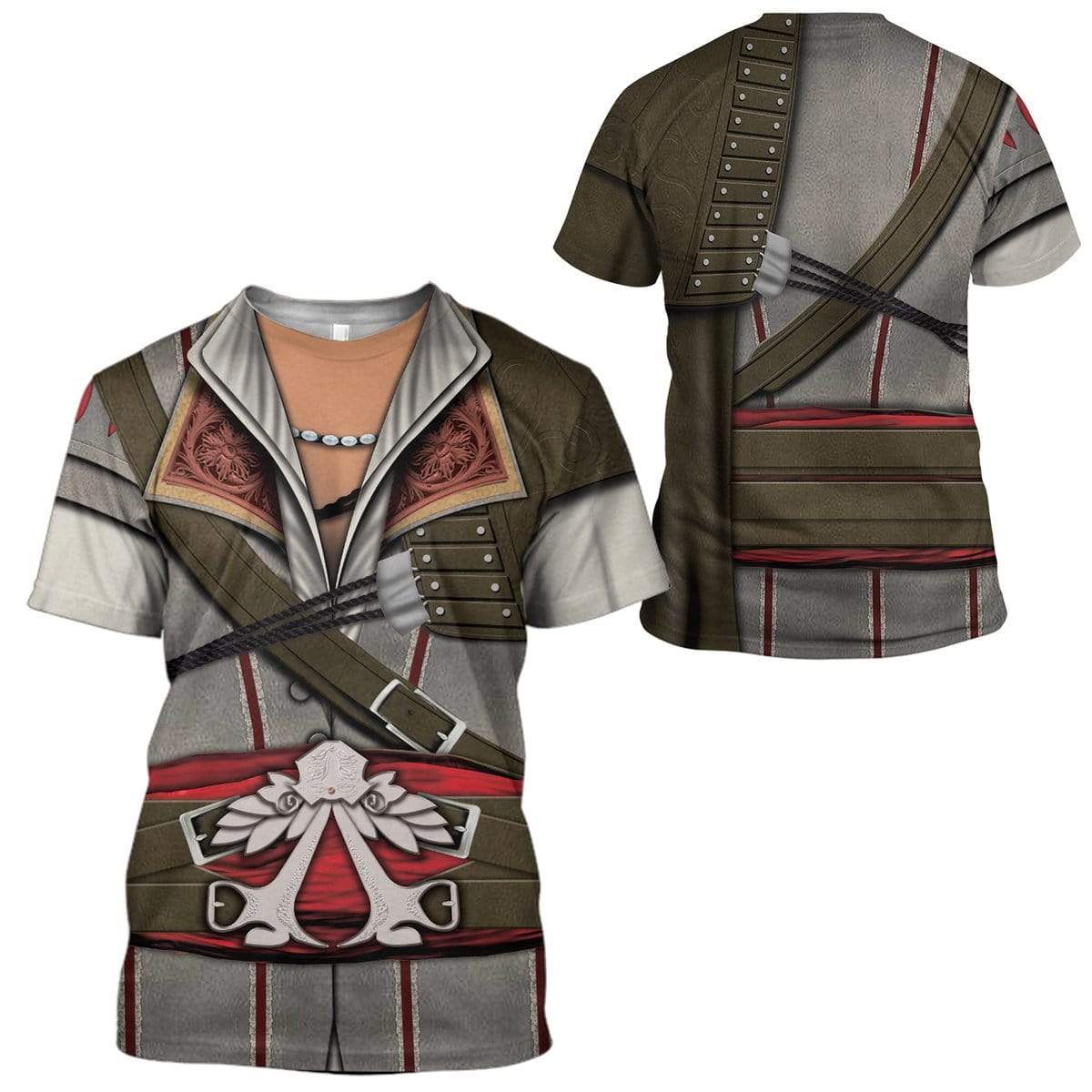 Cosplay Assassin Creed Ezio Auditore Costume Hoodie Sweatshirt T-Shirt Sweatpants Tracksuit - Stormmerch Exclusive