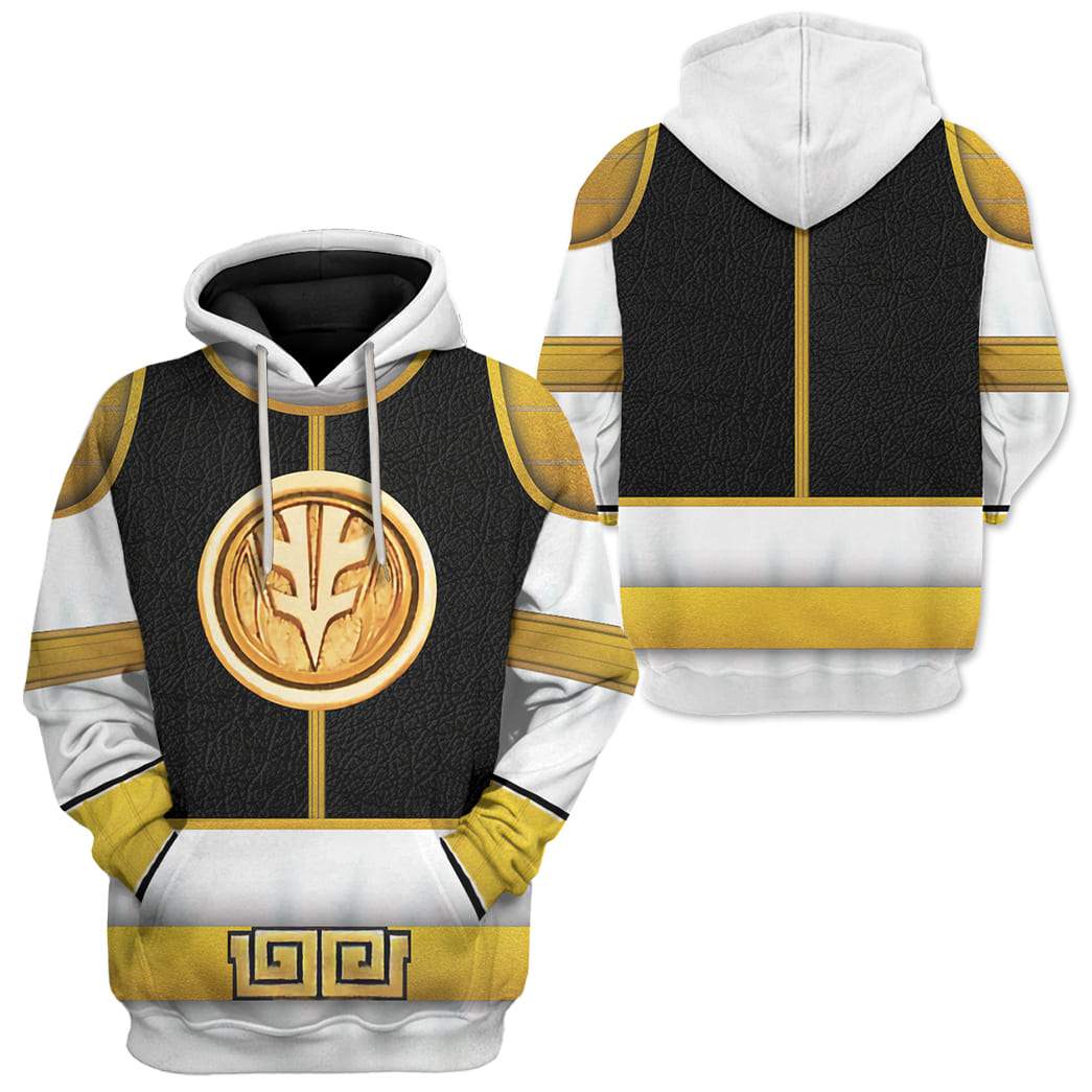 Cosplay White Ranger Costume Hoodie Sweatshirt T-Shirt Sweatpants Tracksuit - Stormmerch Exclusive