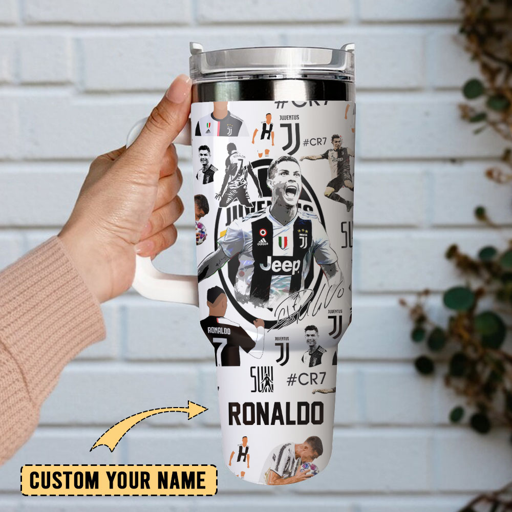 CR7 Ronaldo Soccer Custom Stanley Cup 40 oz 30 oz Tumbler With Handle
