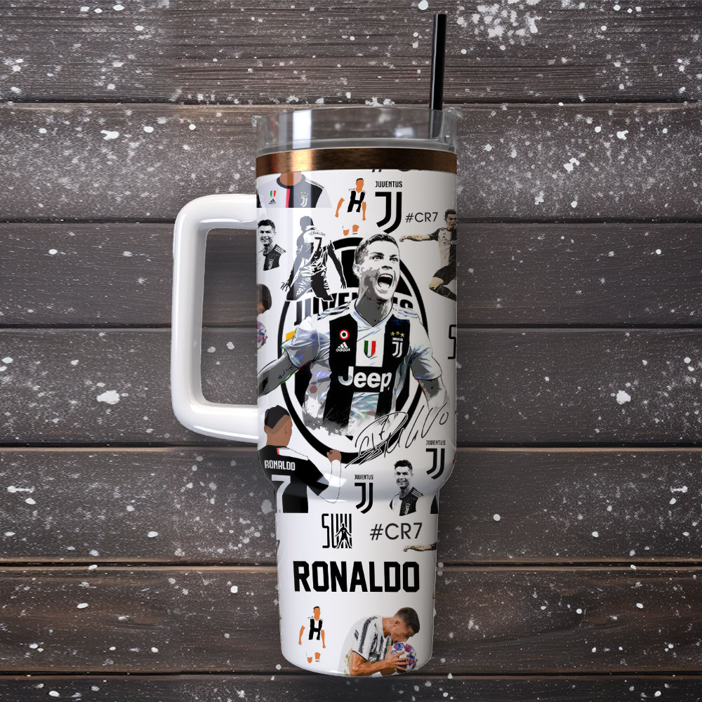 CR7 Ronaldo Soccer Custom Stanley Cup 40 oz 30 oz Tumbler With Handle