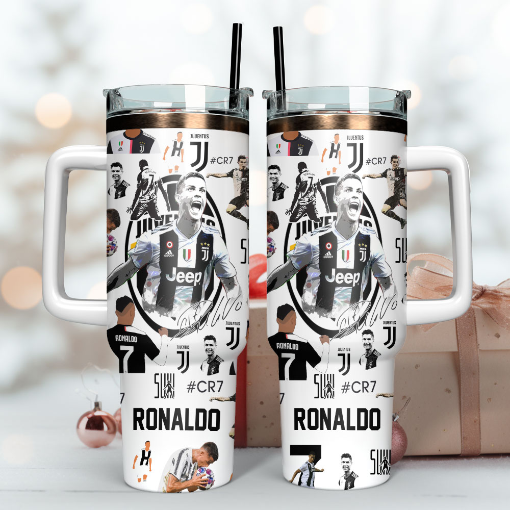 CR7 Ronaldo Soccer Custom Stanley Cup 40 oz 30 oz Tumbler With Handle