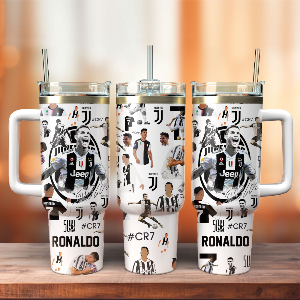 CR7 Ronaldo Soccer Custom Stanley Cup 40 oz 30 oz Tumbler With Handle