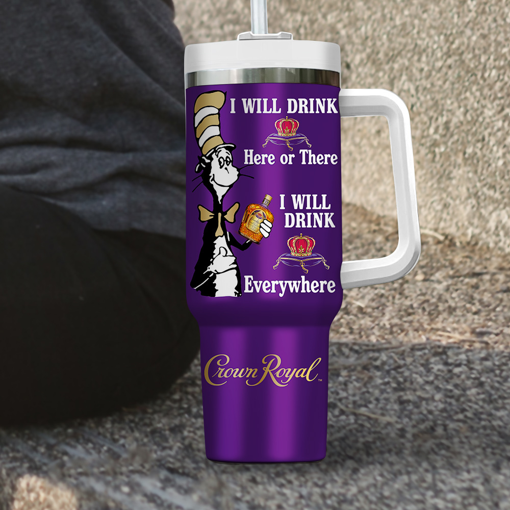 Crown Royal Drinks Custom Stanley Cup 40 oz 30 oz Tumbler With Handle