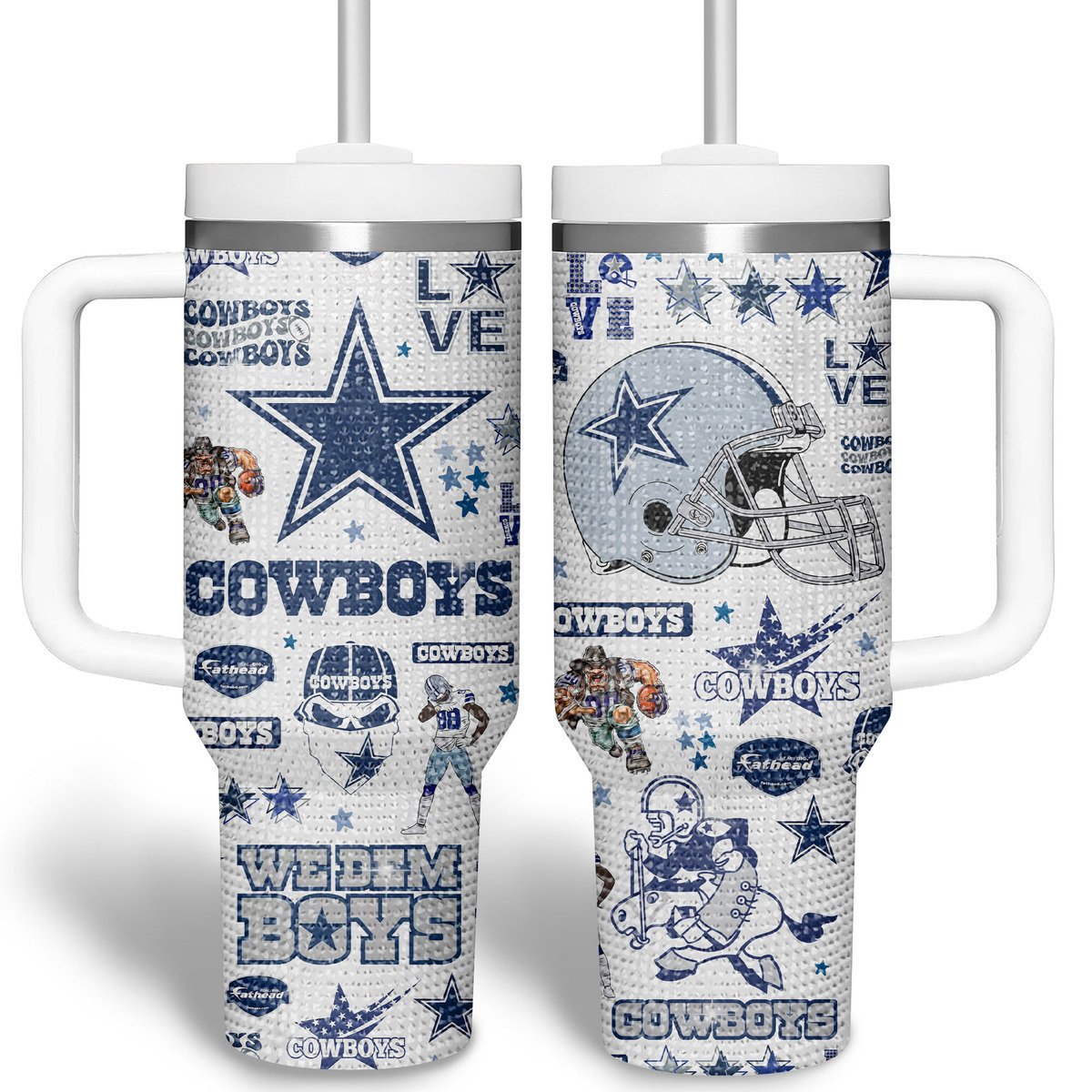 Dallas Cowboys Bling NFL Custom Stanley Cup 40 oz 30 oz Tumbler With Handle