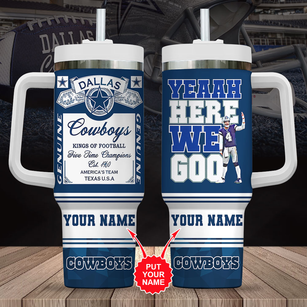 Dallas Cowboys NFL Custom Stanley Cup 40 oz 30 oz Tumbler With Handle