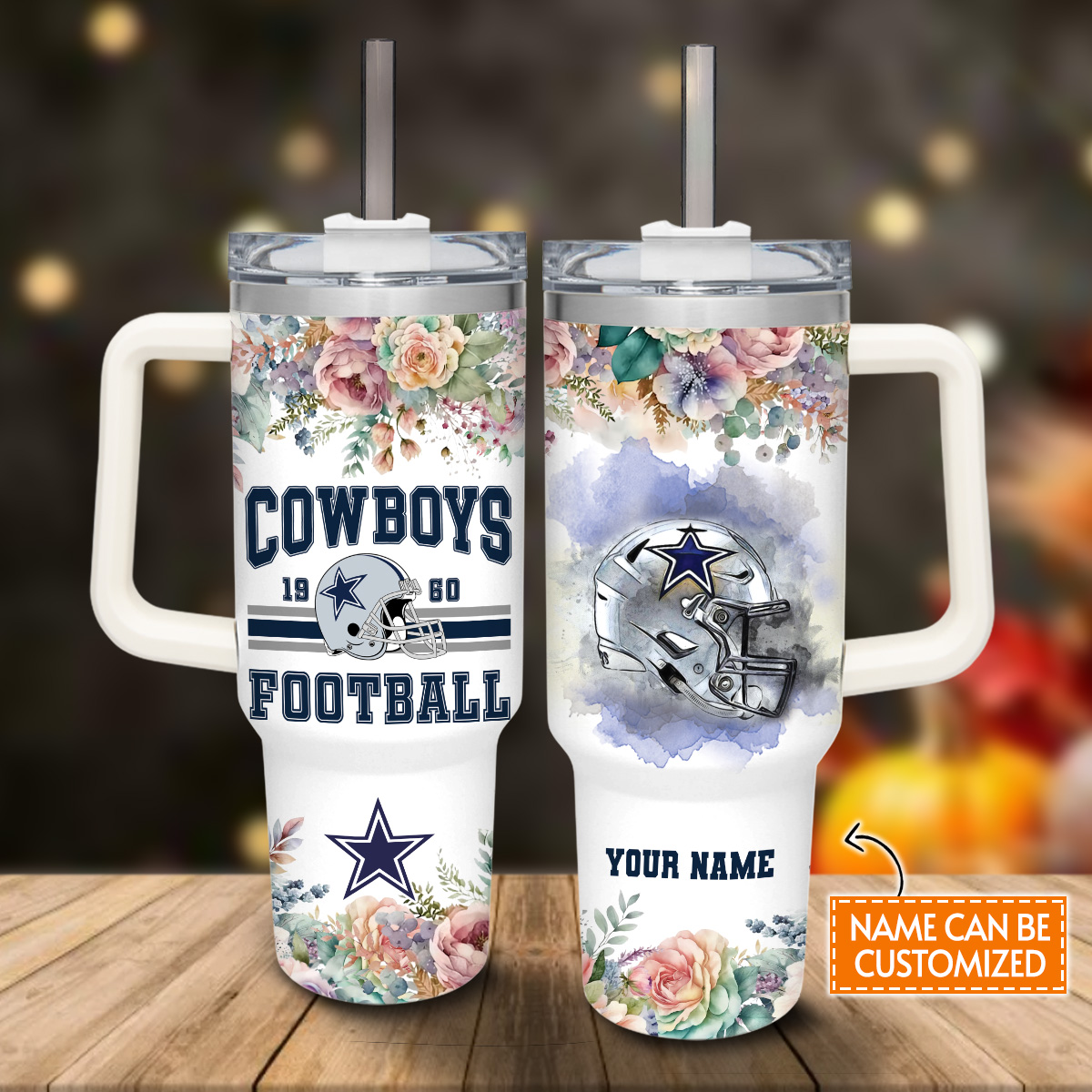 Dallas Cowboys NFL Custom Stanley Cup 40 oz 30 oz Tumbler With Handle