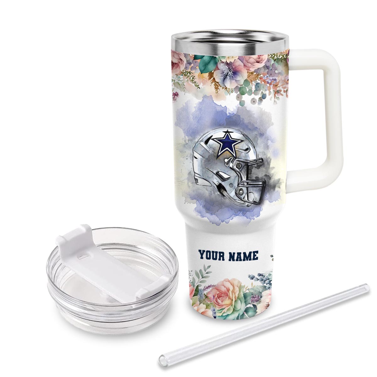 Dallas Cowboys NFL Custom Stanley Cup 40 oz 30 oz Tumbler With Handle