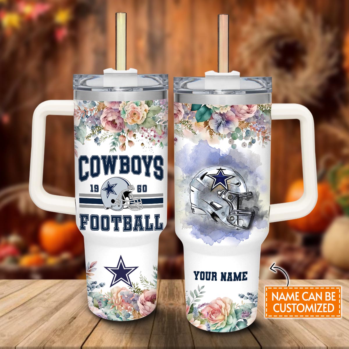 Dallas Cowboys NFL Custom Stanley Cup 40 oz 30 oz Tumbler With Handle