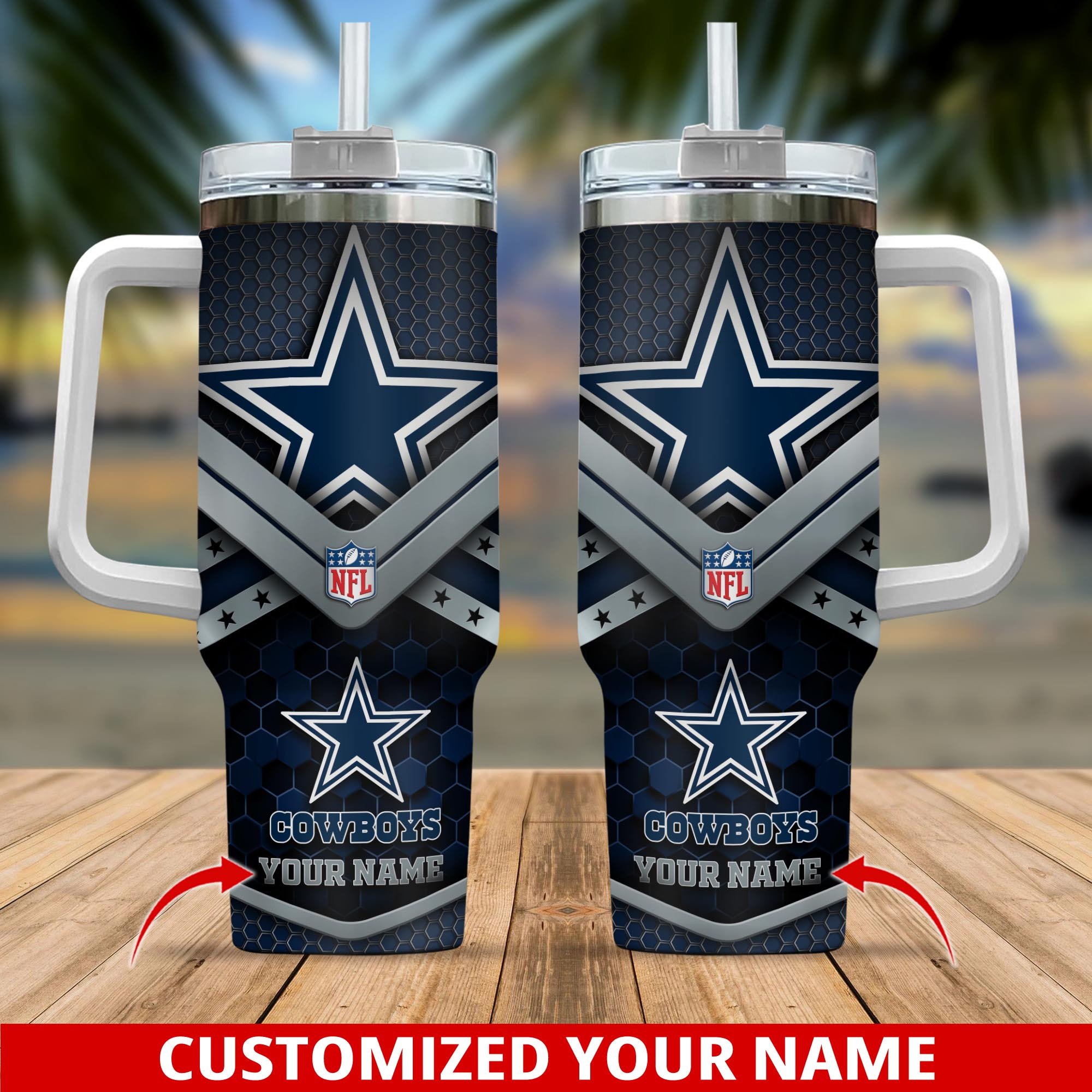 Dallas Cowboys NFL Custom Stanley Cup 40 oz 30 oz Tumbler With Handle