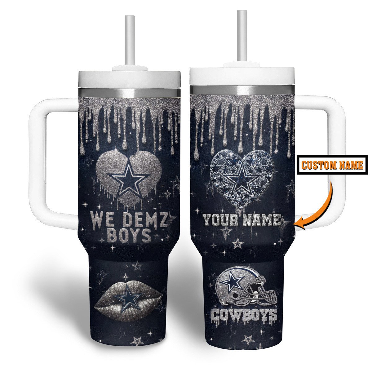 Dallas Cowboys NFL Custom Stanley Cup 40 oz 30 oz Tumbler With Handle