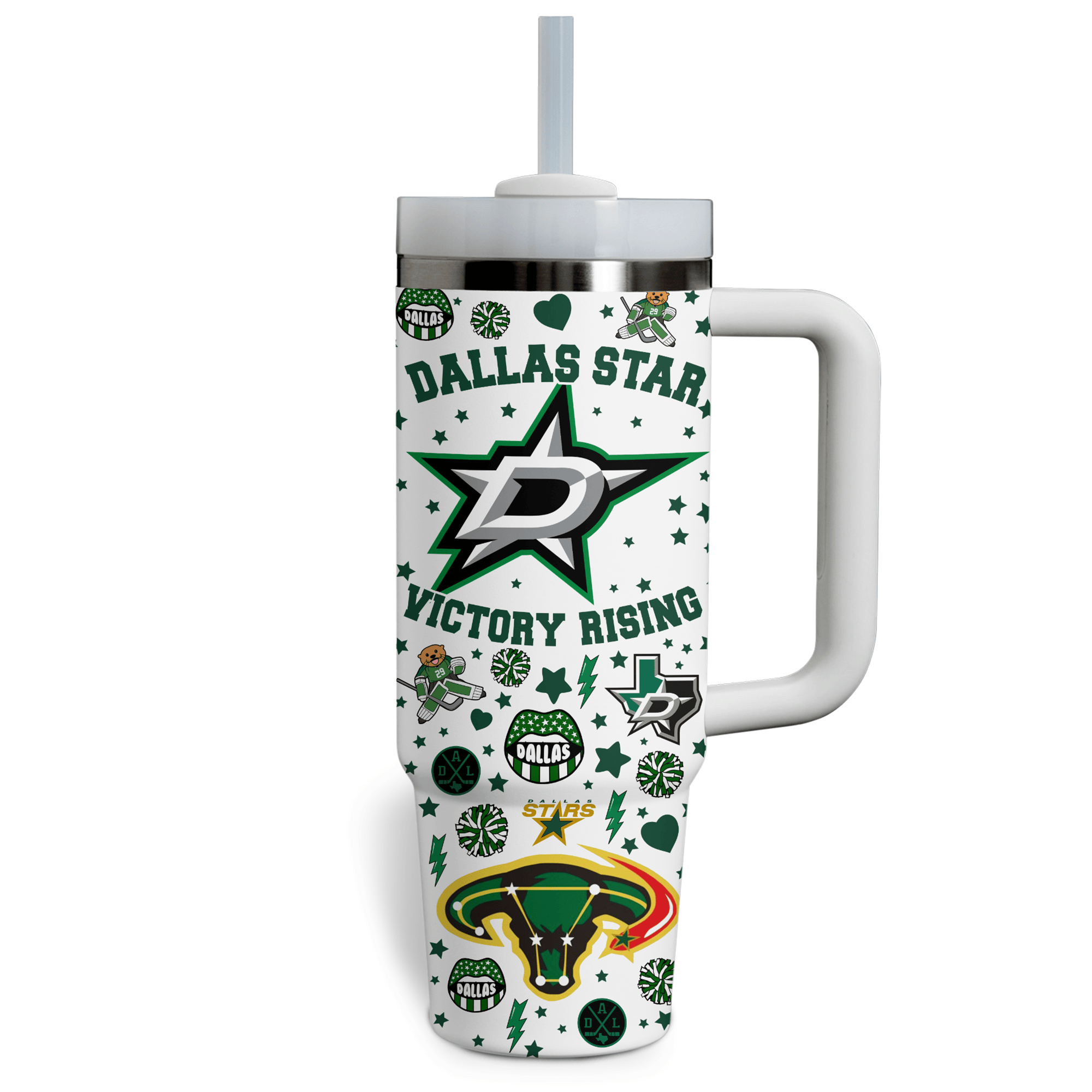 Dallas Stars NHL Custom Stanley Cup 40 oz 30 oz Tumbler With Handle
