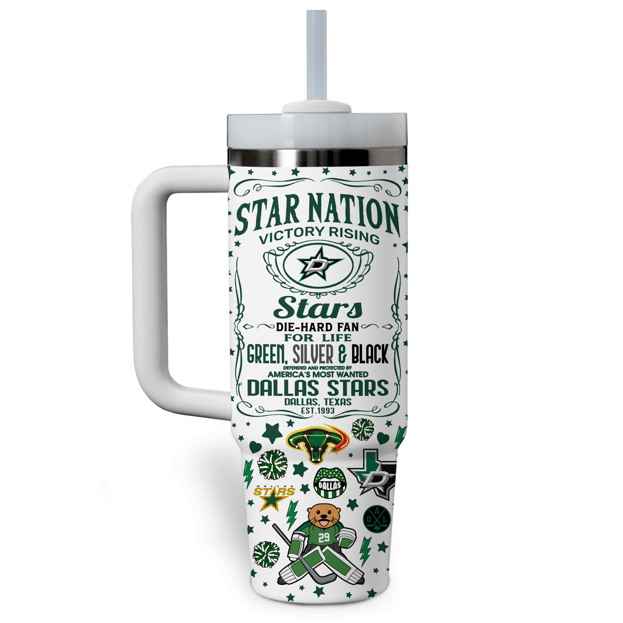 Dallas Stars NHL Custom Stanley Cup 40 oz 30 oz Tumbler With Handle