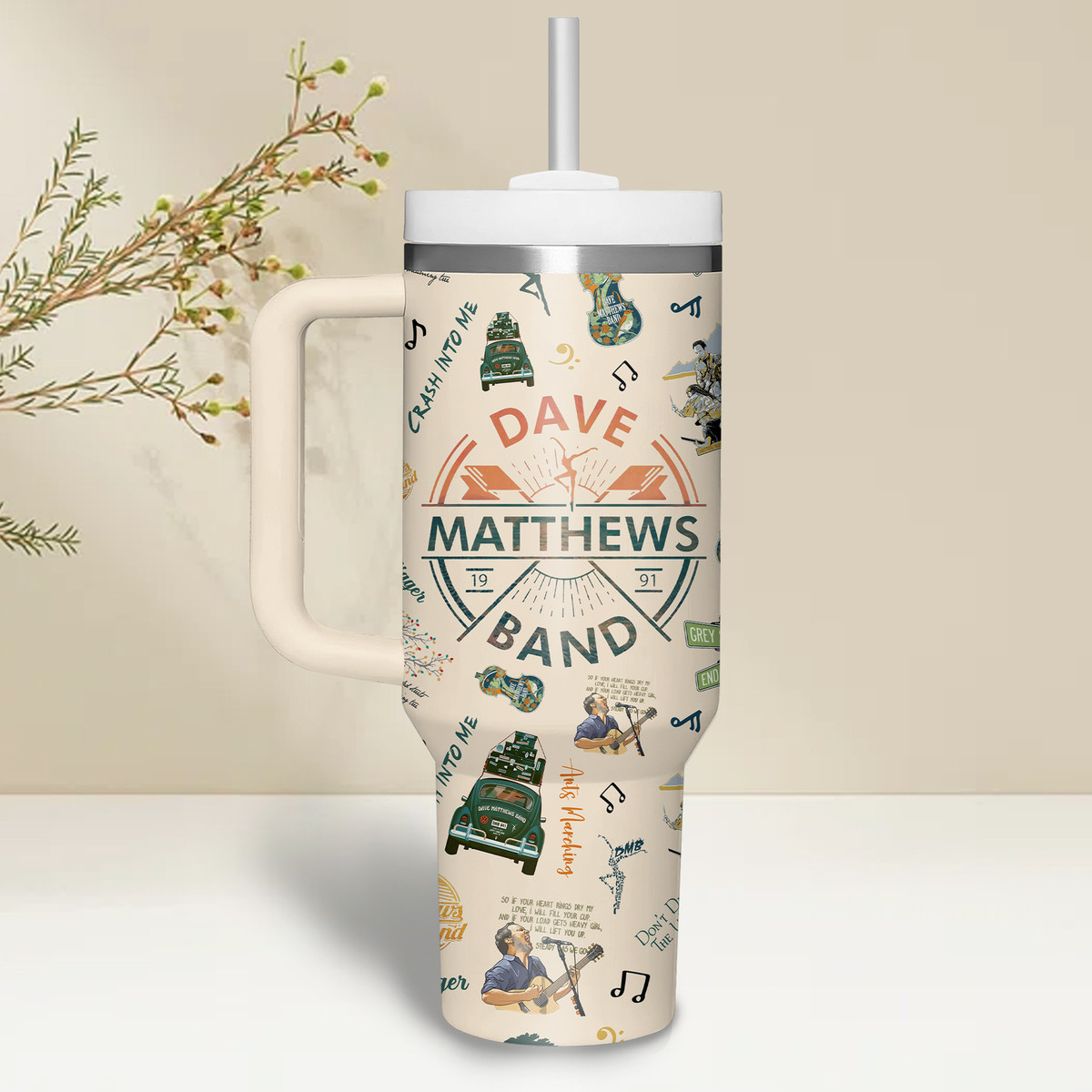 Dave Matthews Band Music Custom Stanley Cup 40 oz 30 oz Tumbler With Handle