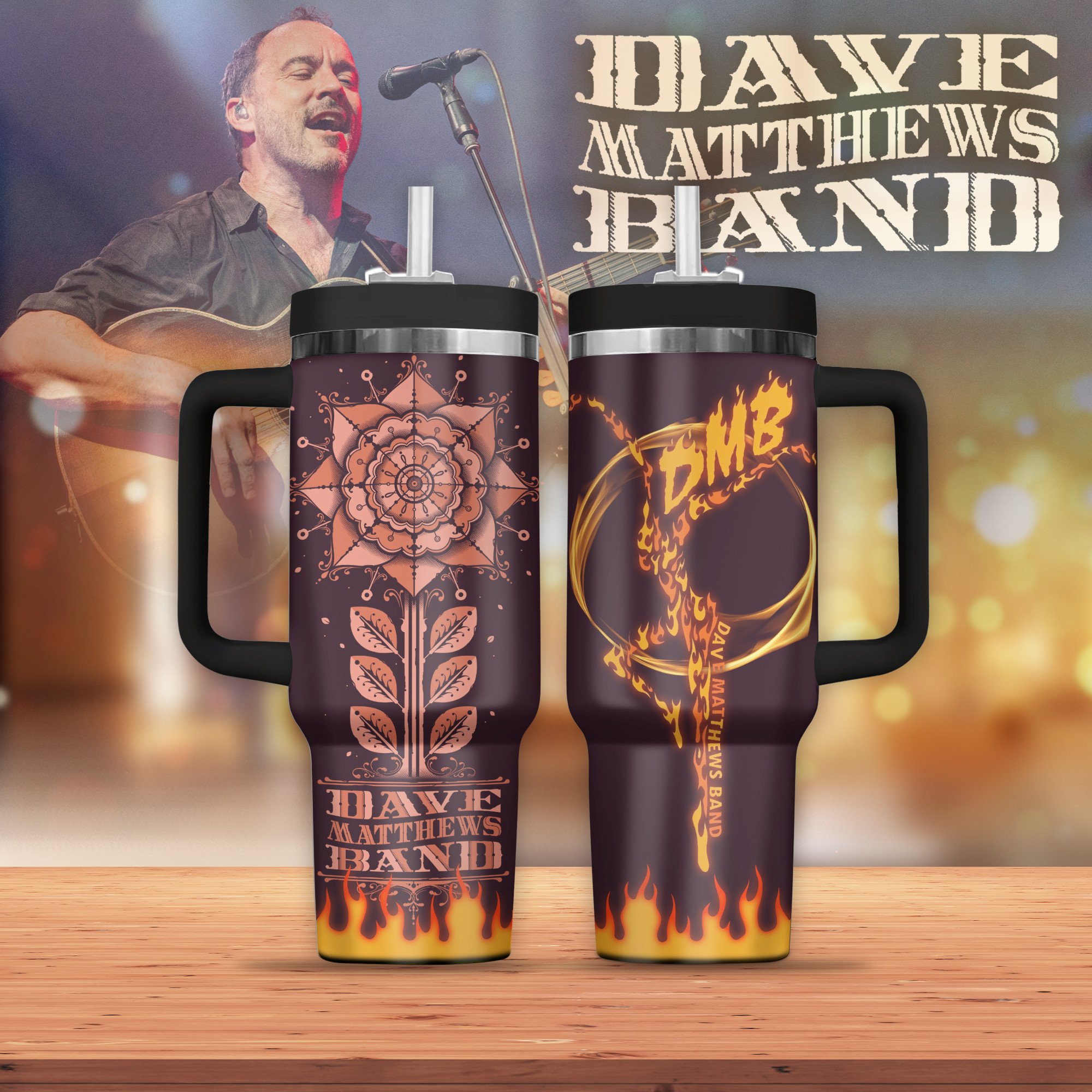 Dave Matthews Band Music Custom Stanley Cup 40 oz 30 oz Tumbler With Handle