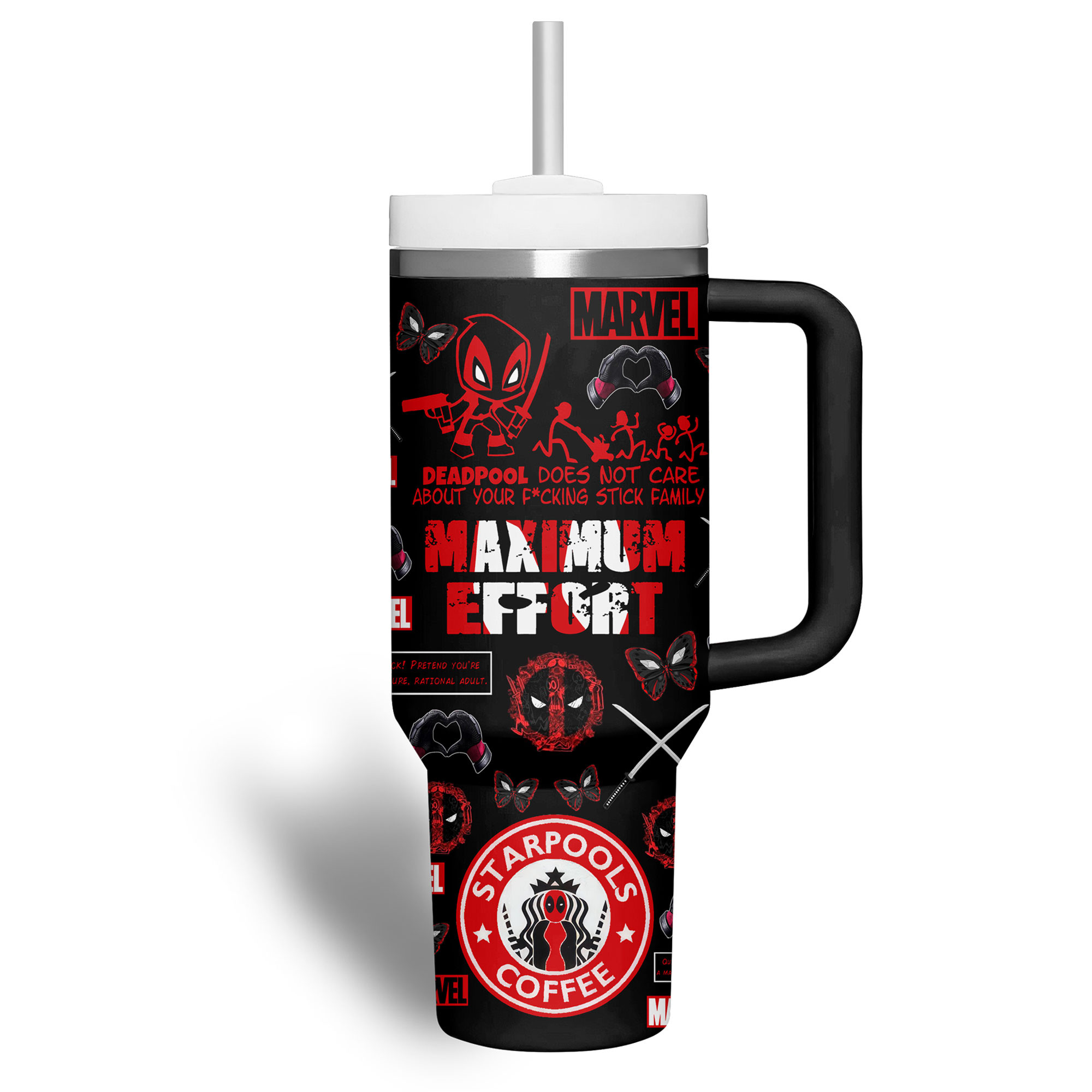 Deadpool Movies Custom Stanley Cup 40 oz 30 oz Tumbler With Handle