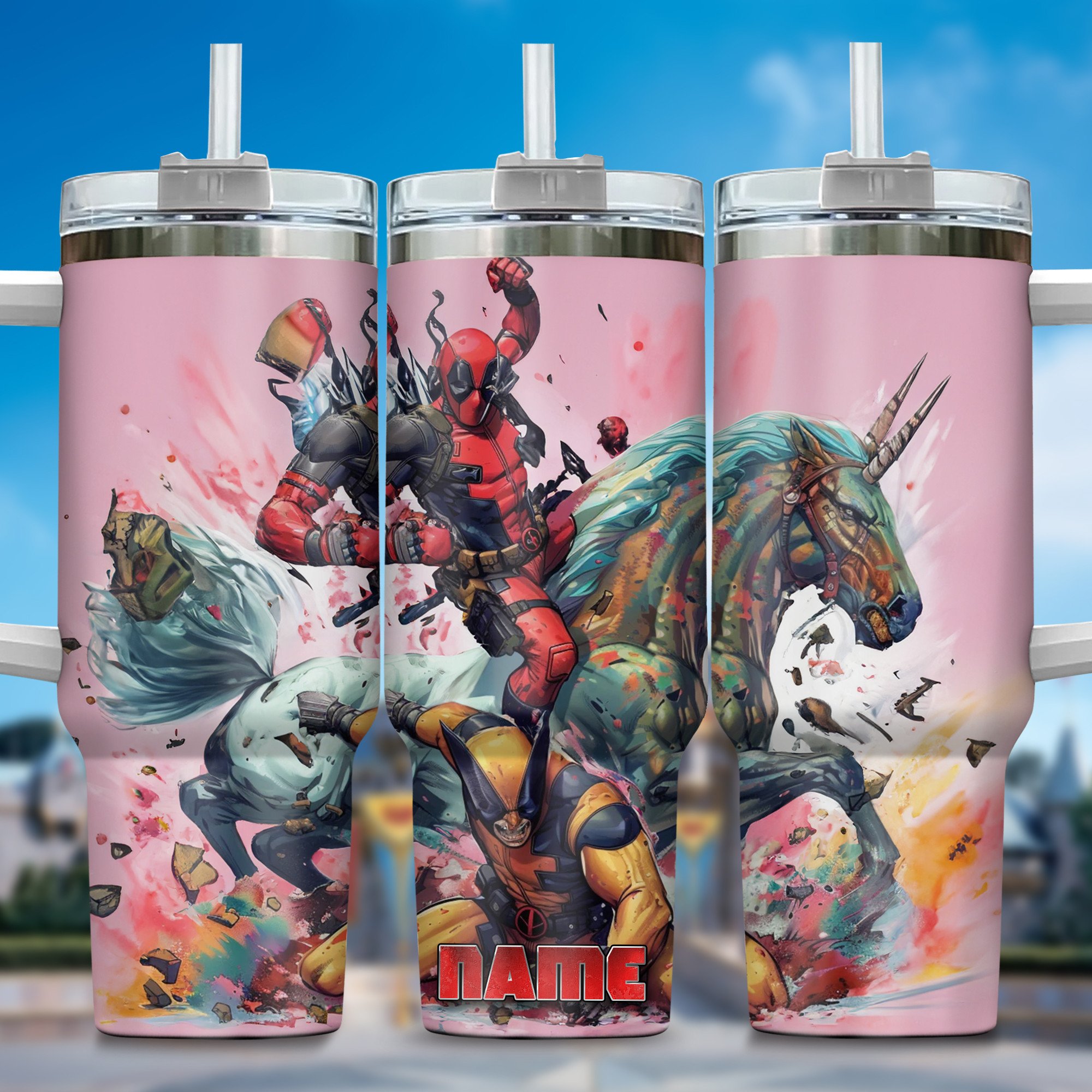 Deadpool Movies Custom Stanley Cup 40 oz 30 oz Tumbler With Handle