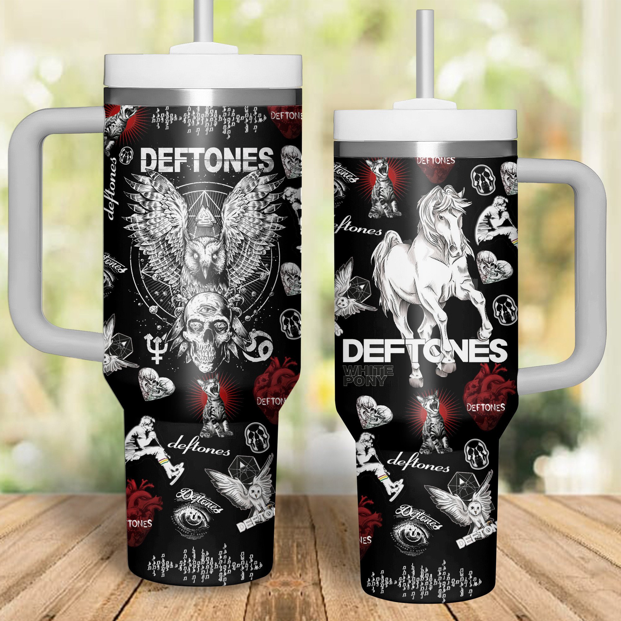 Deftones Music Custom Stanley Cup 40 oz 30 oz Tumbler With Handle