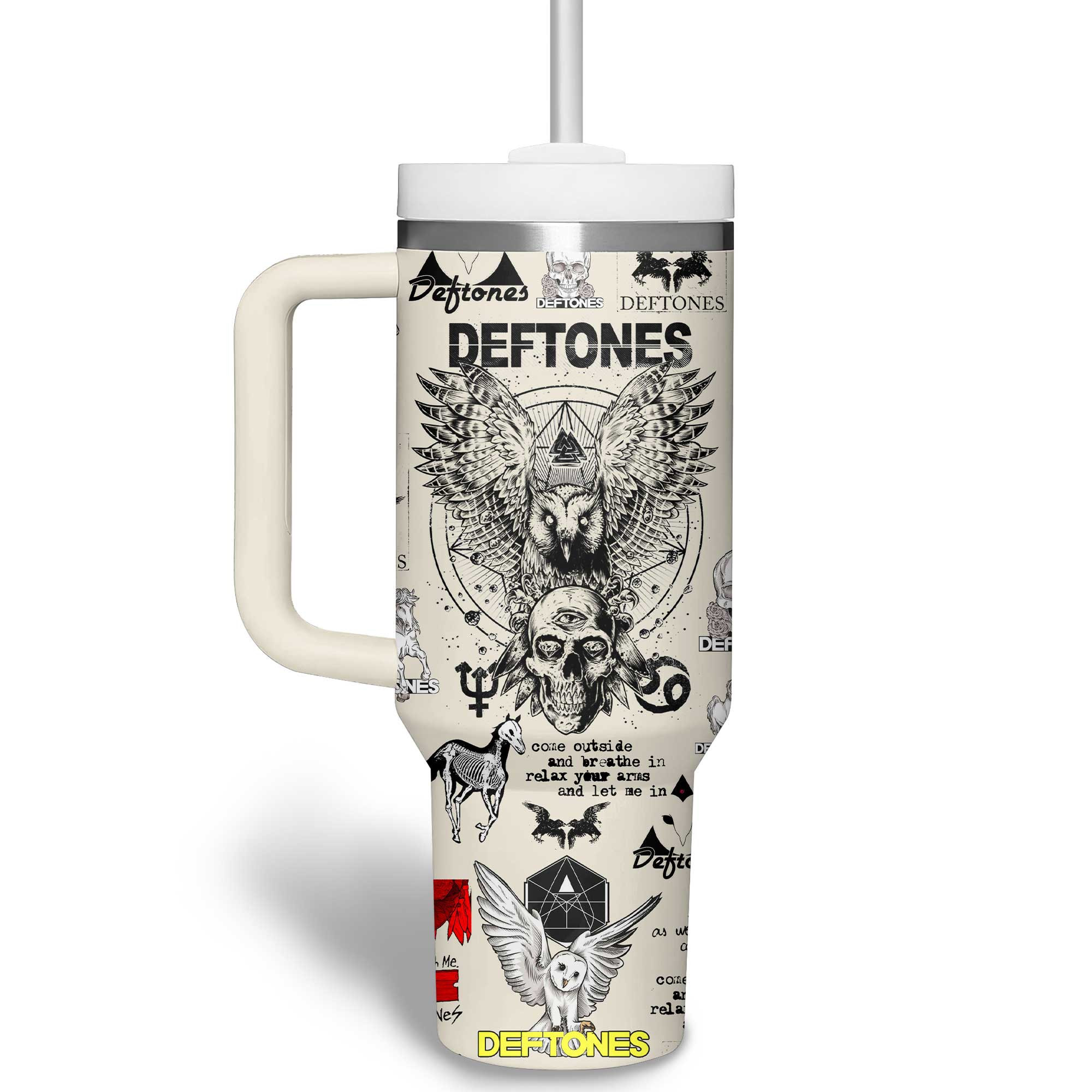 Deftones Music Custom Stanley Cup 40 oz 30 oz Tumbler With Handle