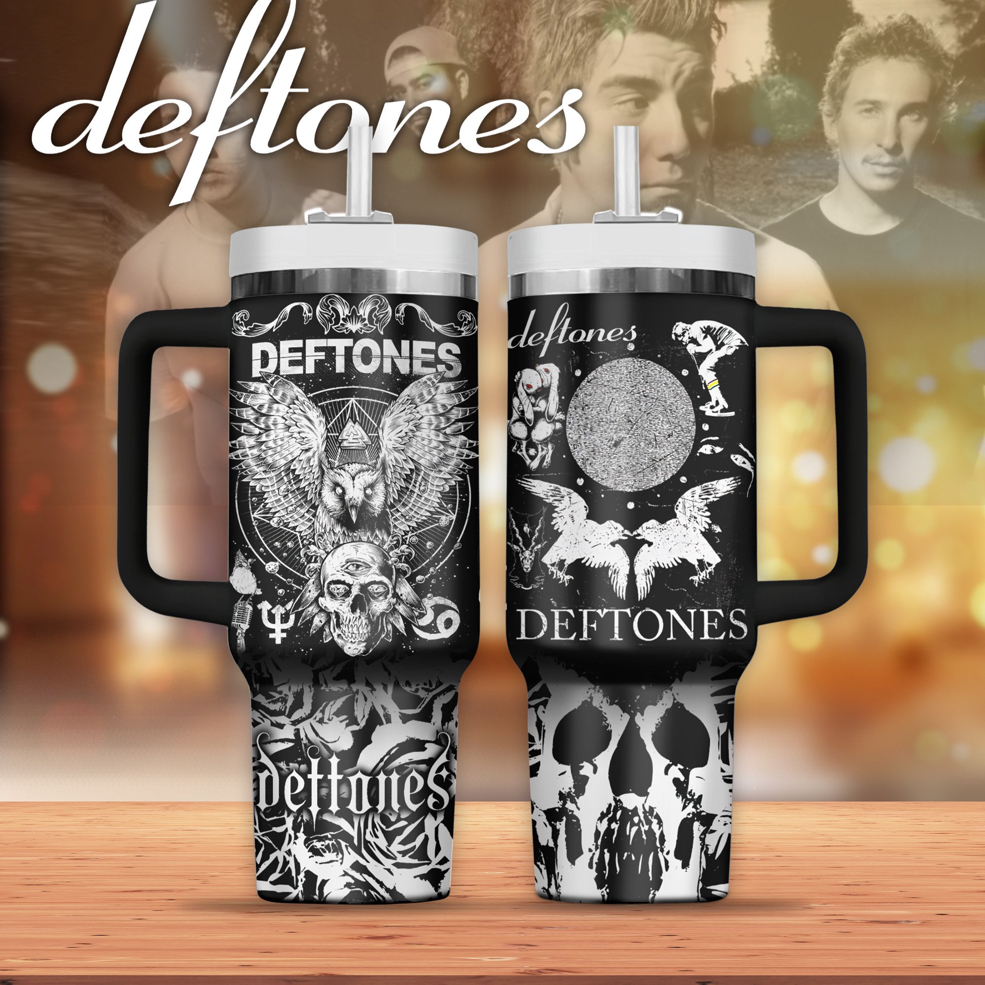 Deftones Music Custom Stanley Cup 40 oz 30 oz Tumbler With Handle
