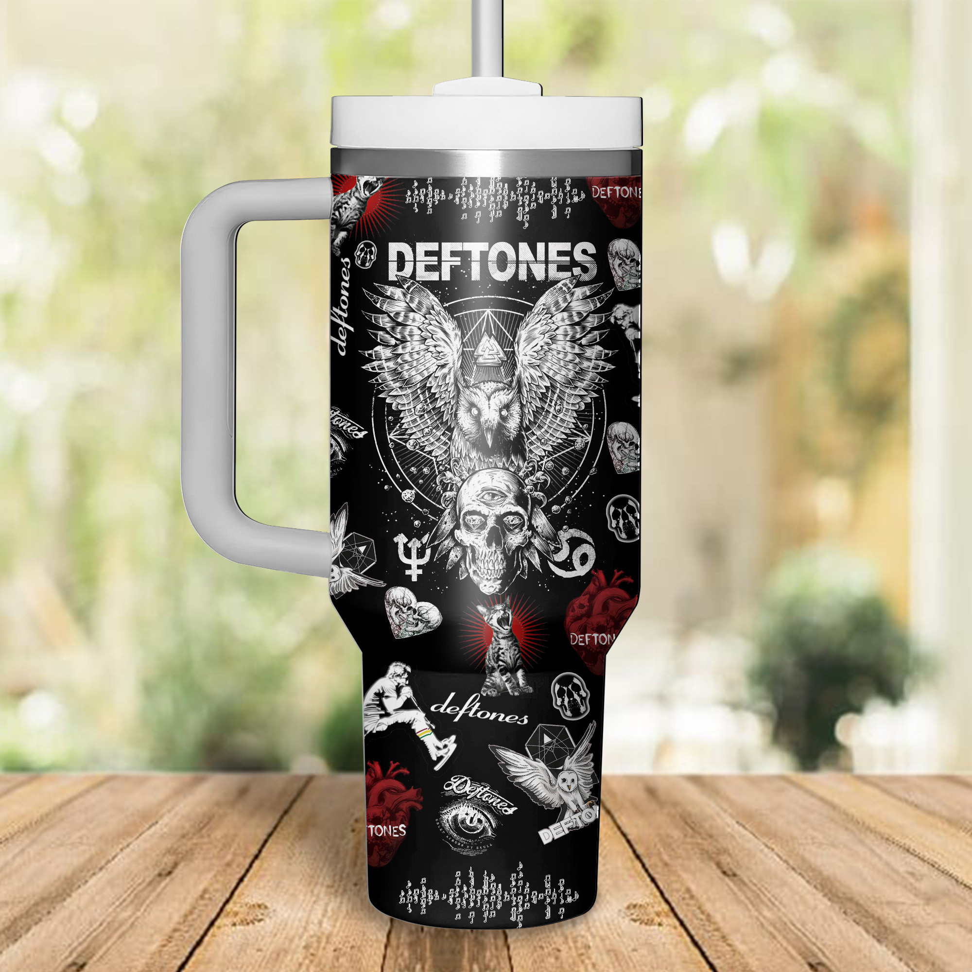 Deftones Music Custom Stanley Cup 40 oz 30 oz Tumbler With Handle