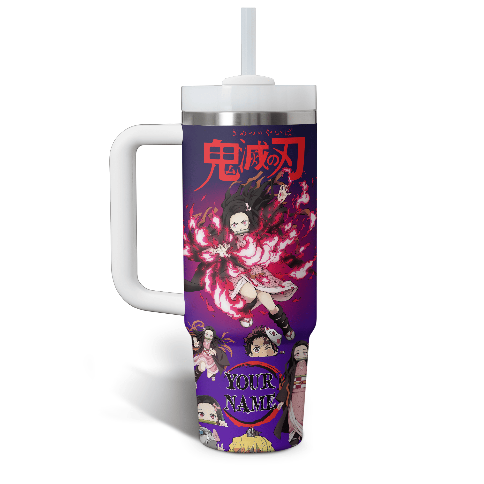 Demon Slayer Anime Custom Stanley Cup 40 oz 30 oz Tumbler With Handle
