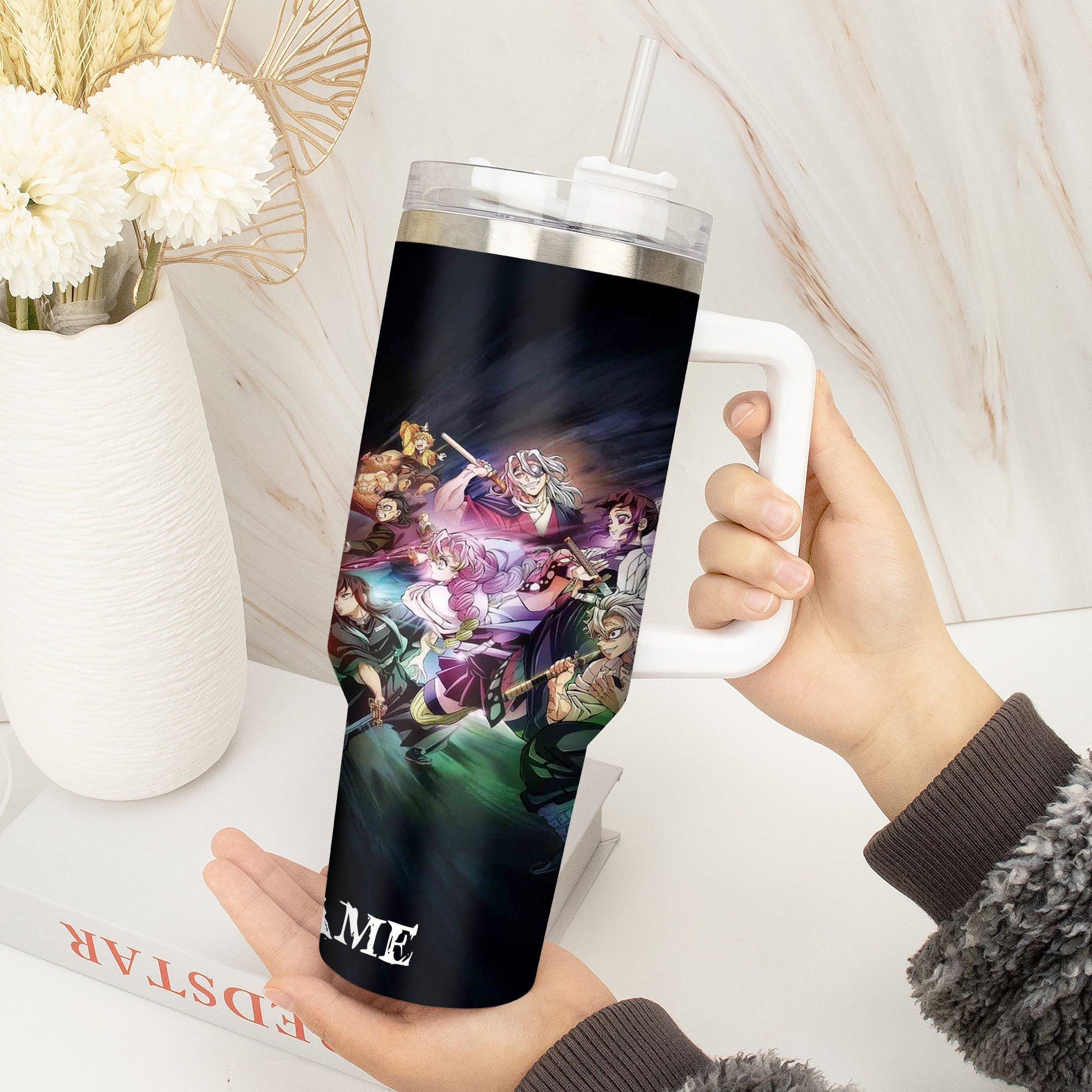 Demon Slayer Anime Custom Stanley Cup 40 oz 30 oz Tumbler With Handle