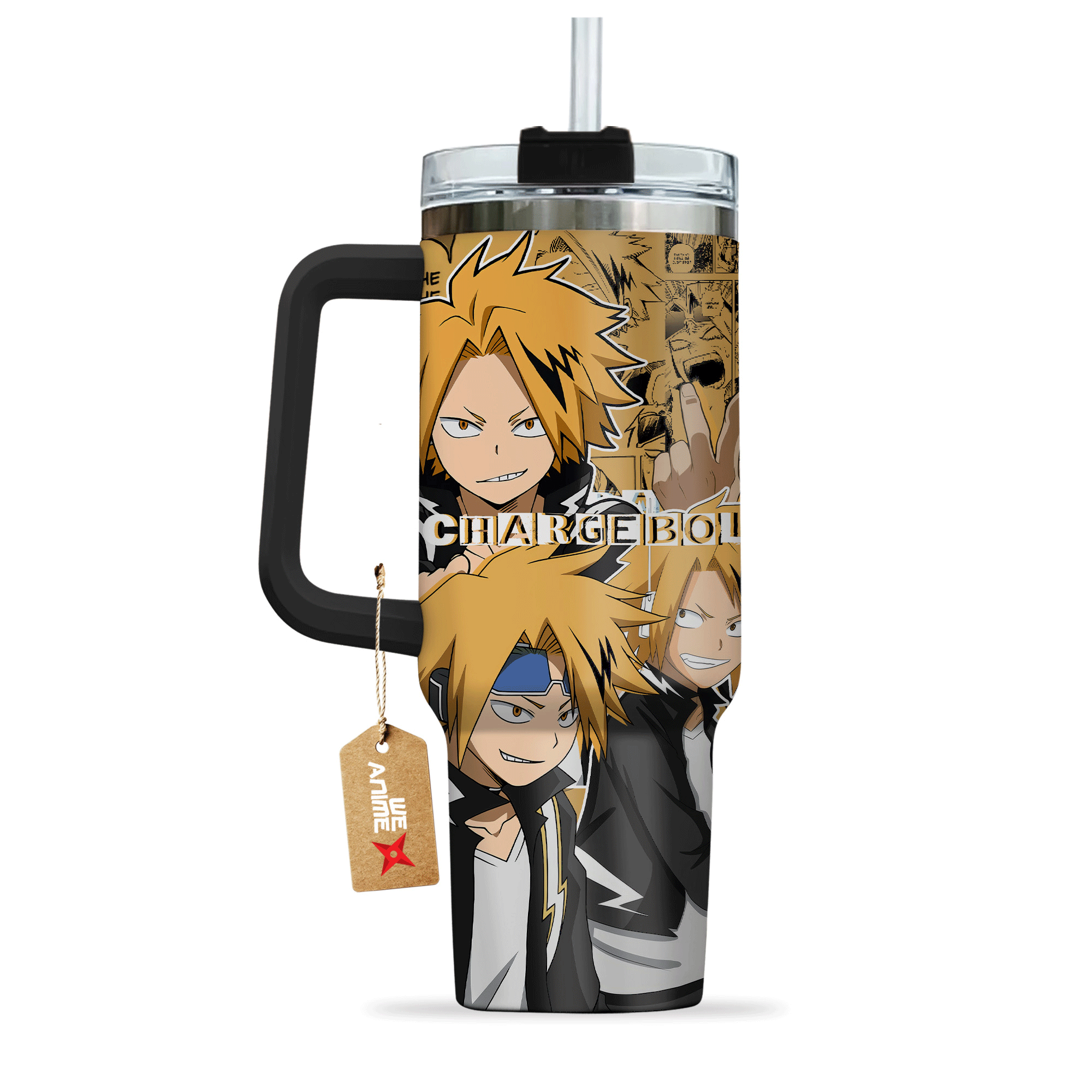 Denki Kaminari Chargebolt Boku no Hero Academia Anime Custom Stanley Cup 40 oz 30 oz Tumbler With Handle